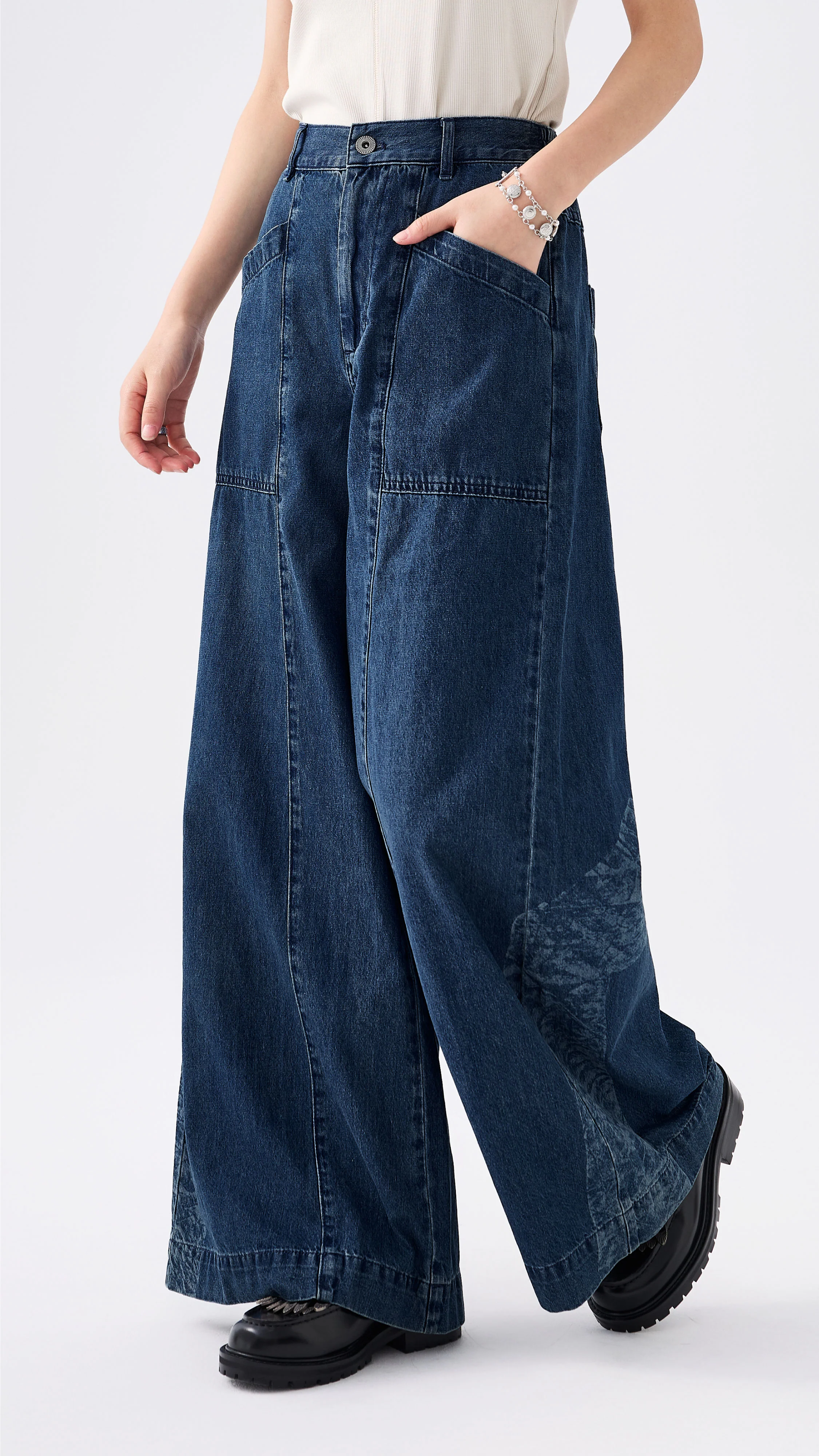 25th Anniversary Lazer Graphic Jeans - Hudung