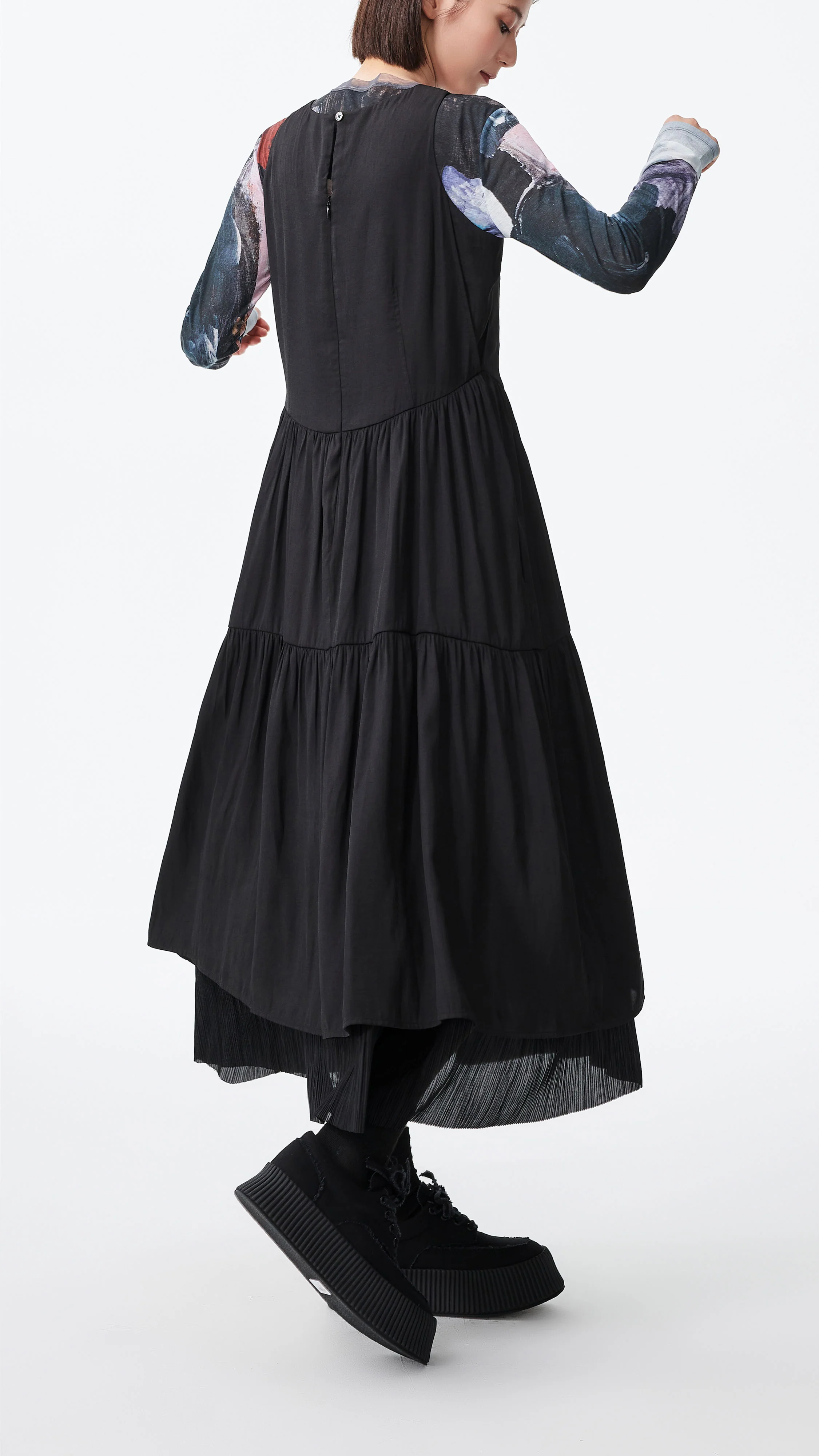 Tiered Midi Dress - Hudung