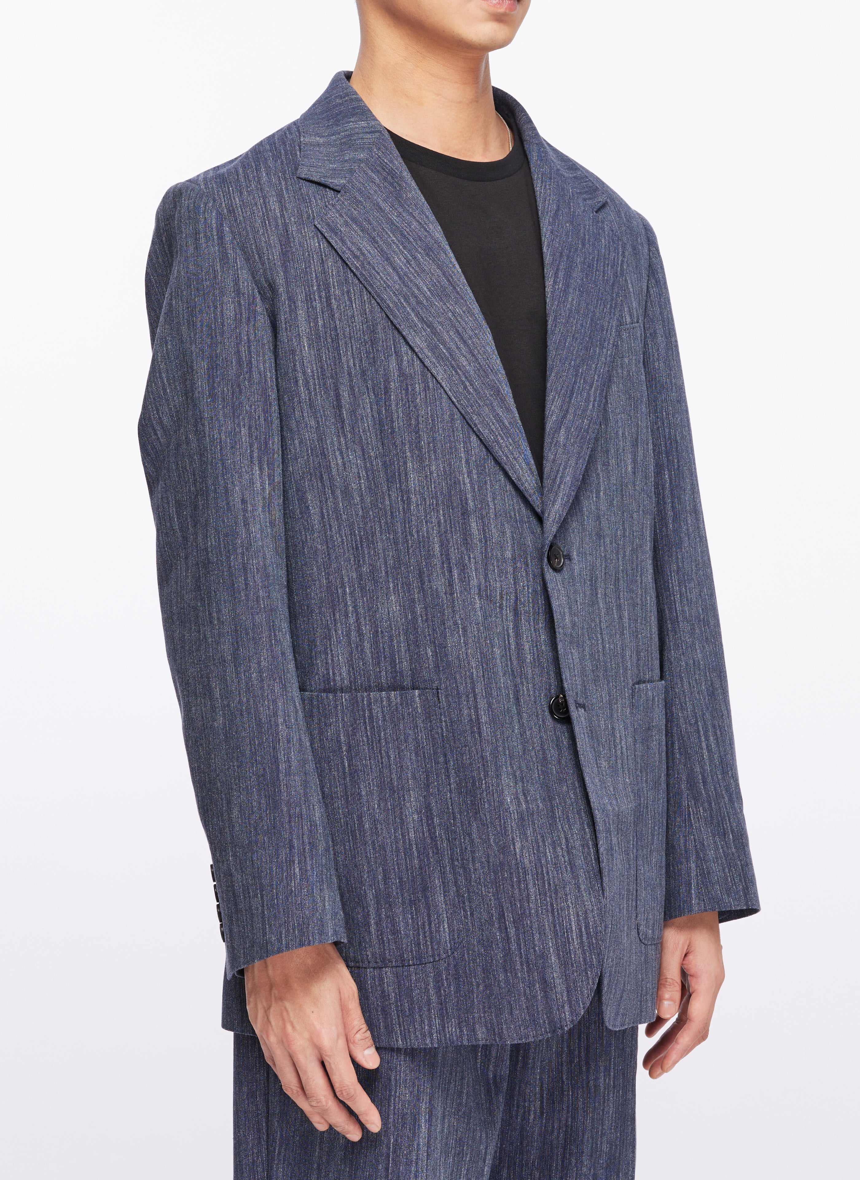Marzotto Cotton Wool Construction Blazer - Hudung