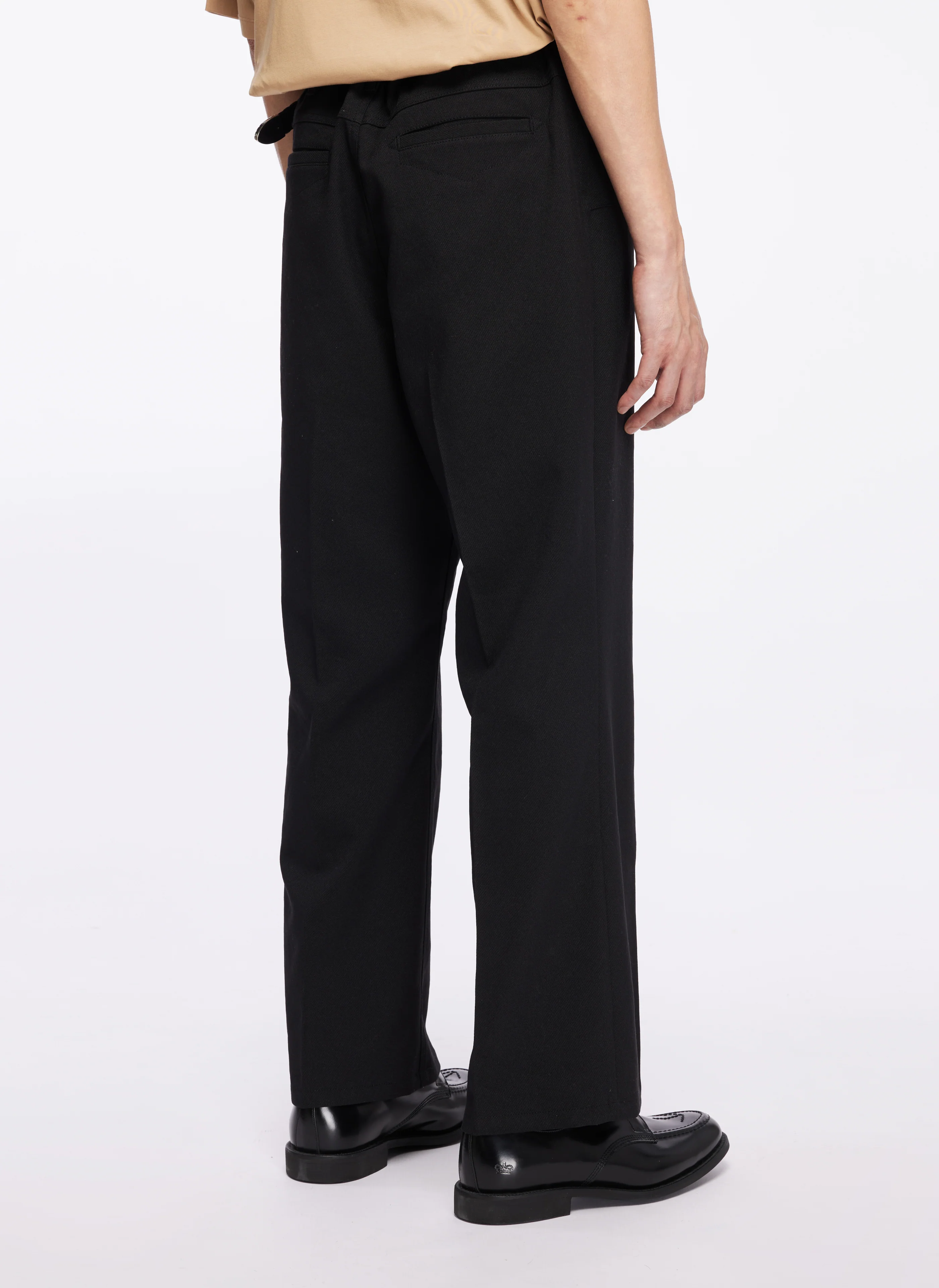 Wool Like Polyester Boot Cut Flare Pants - Hudung