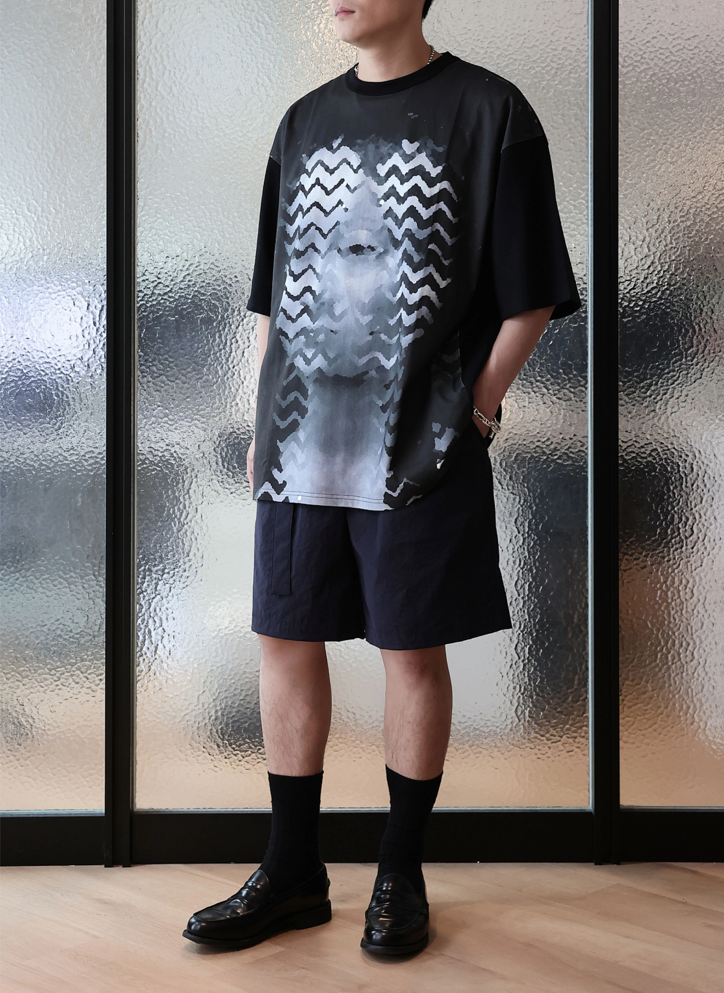 Nylon Wide Shorts - Hudung