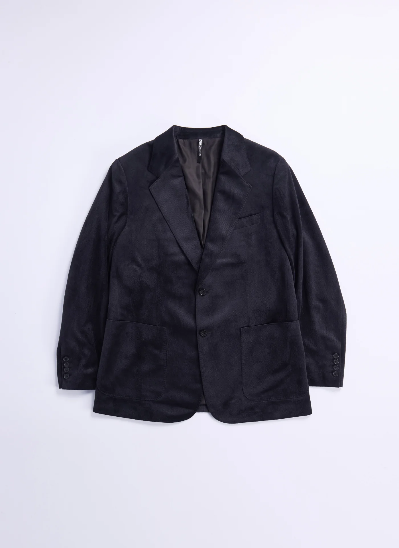 Micro Polyester Velour Twill Construction Suit Blazer - Hudung