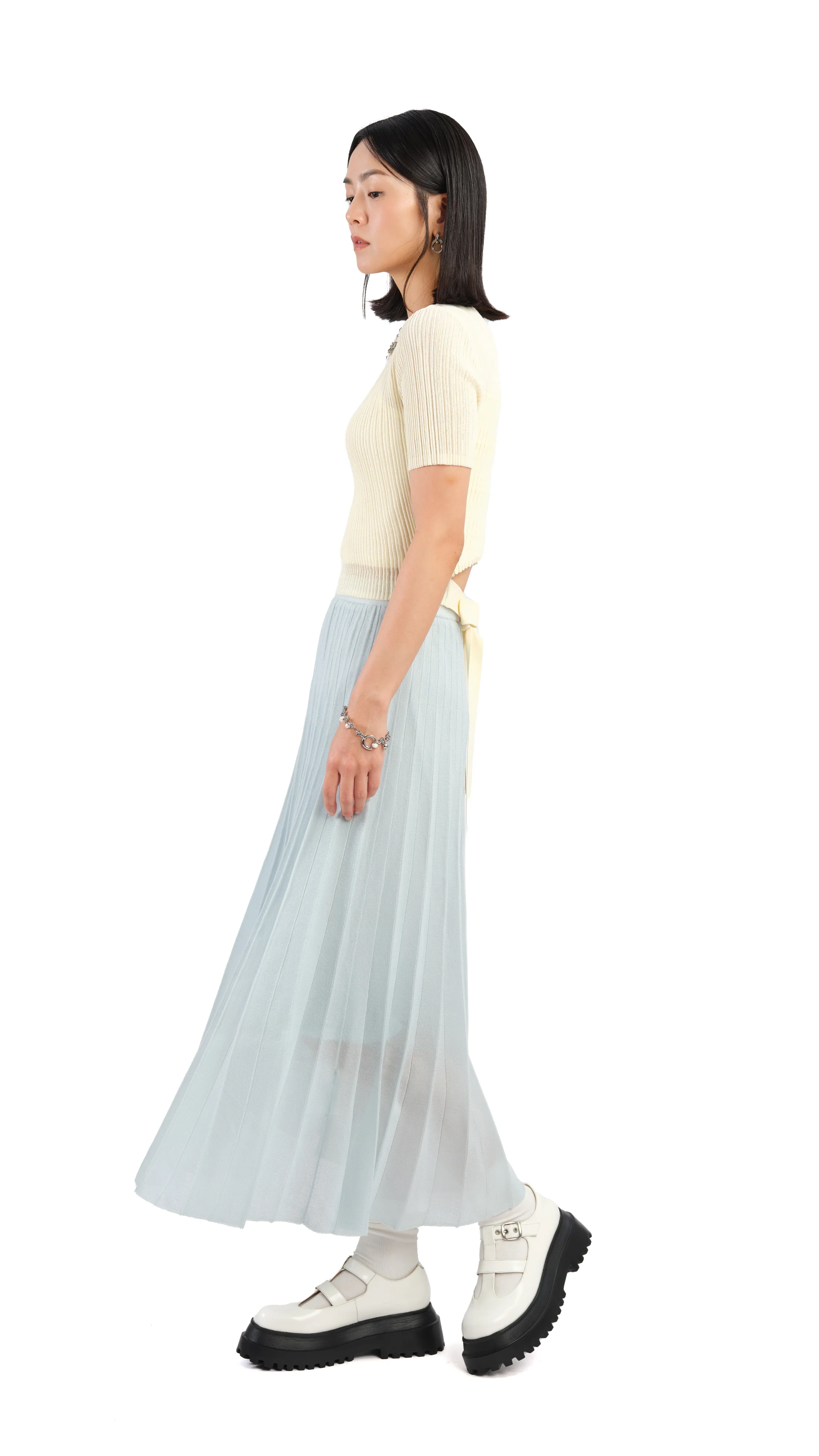 Sheer Knit Skirt - Hudung