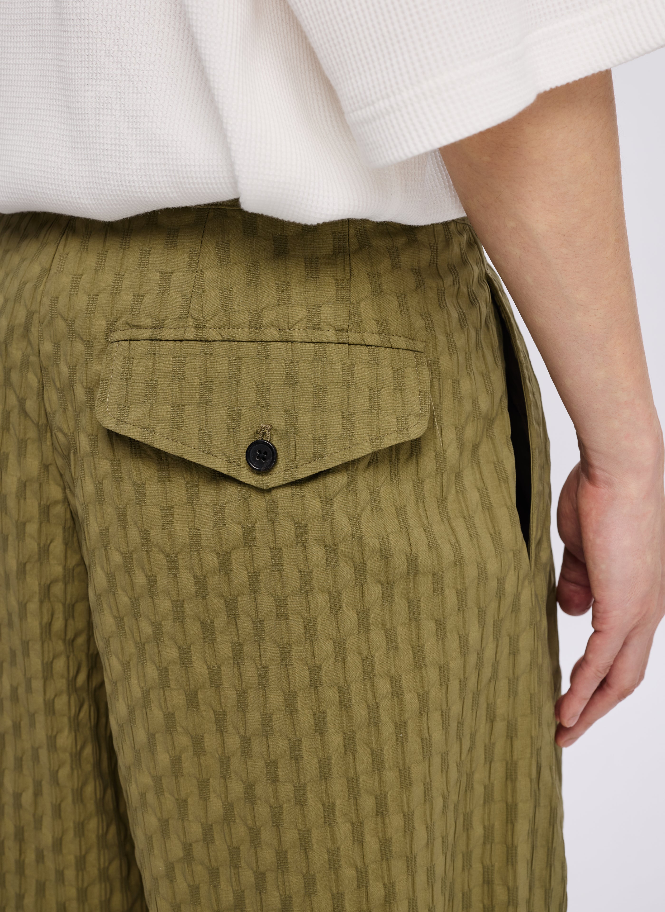 Nylon Spandex Jacquard Gurkha Shorts - Hudung