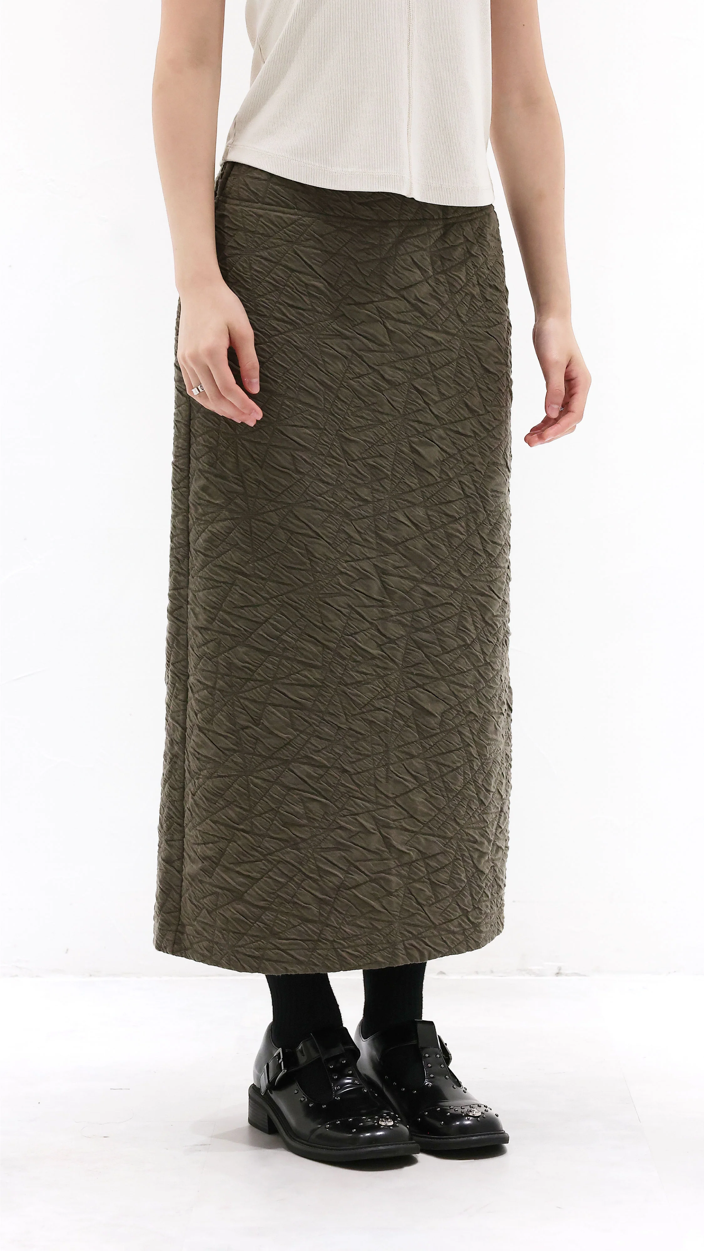 Textural Pencil Skirt - Hudung