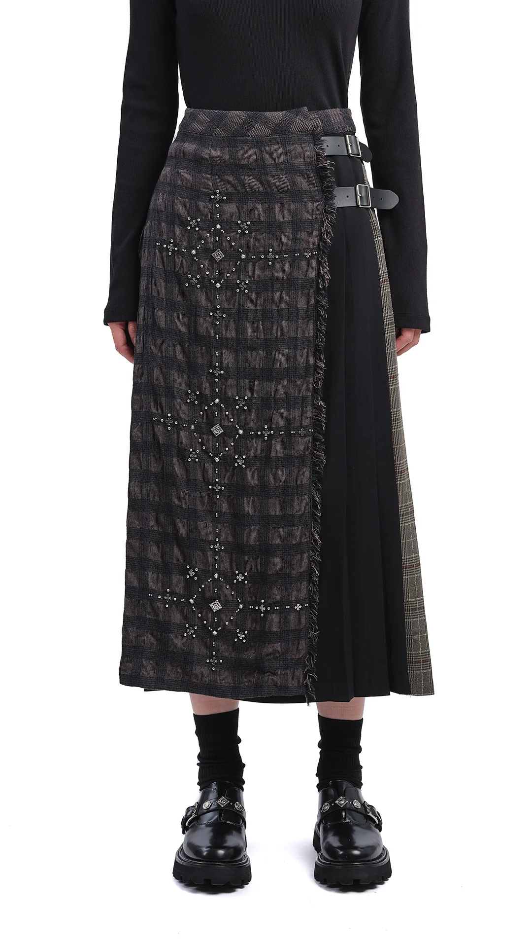 Checker Studs Hostess Skirt - Hudung