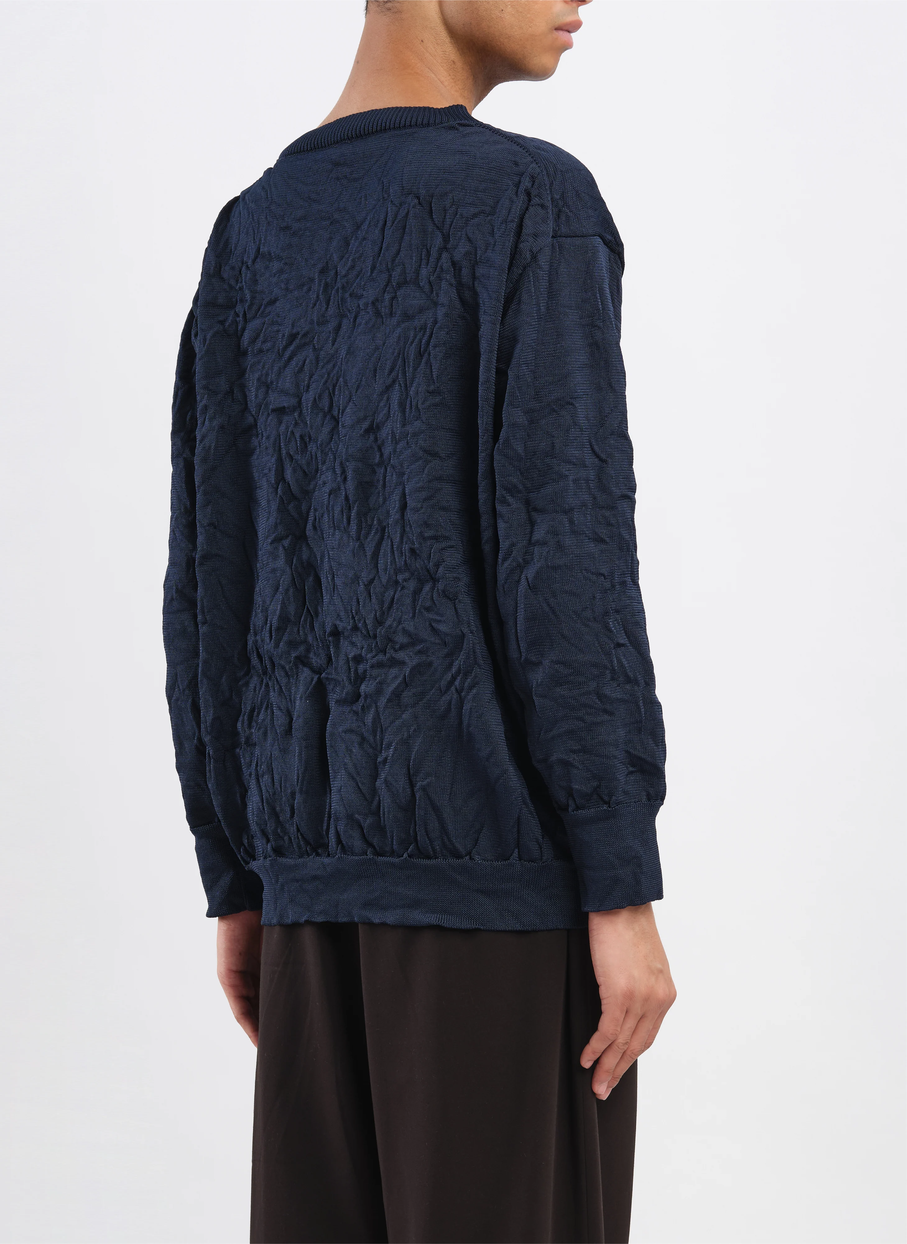 Wrinkle Polyester Dry Knit Pullover - Hudung