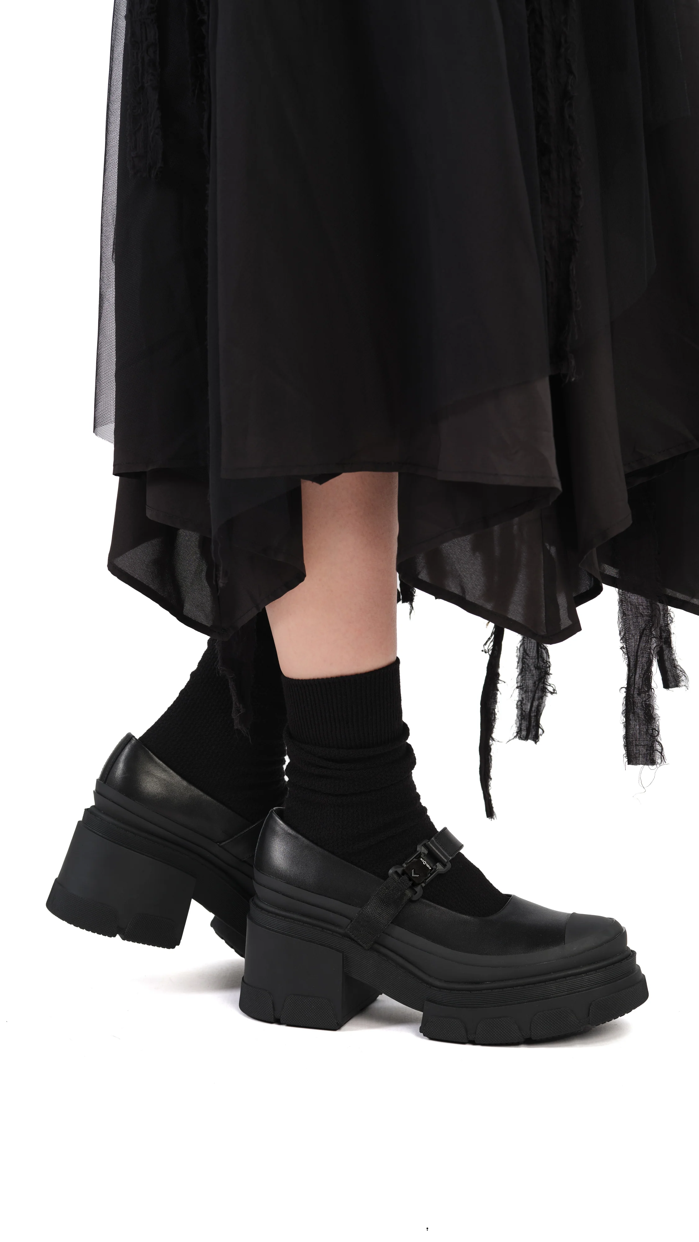 Leather Mary Jane Heels - Hudung