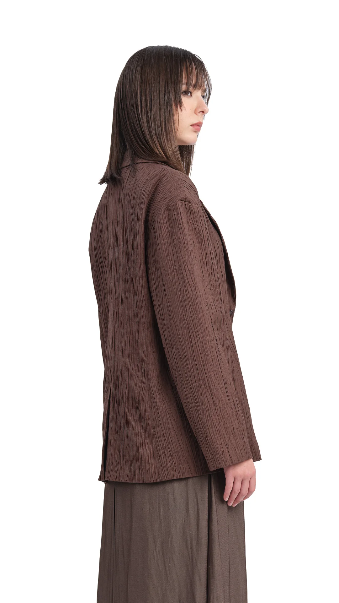 Single Breasted Slim Cut Blazer - Hudung