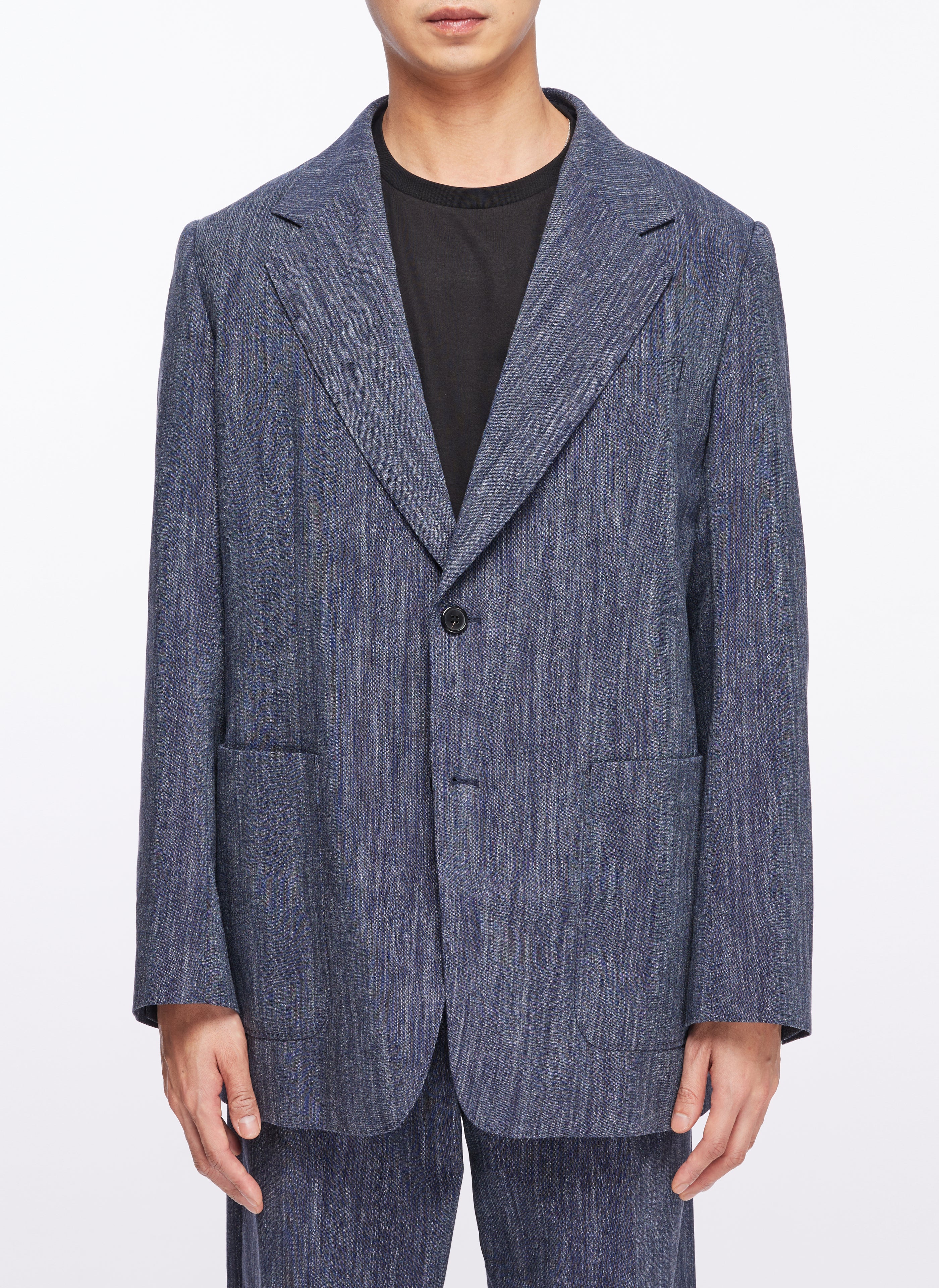 Marzotto Cotton Wool Construction Blazer - Hudung