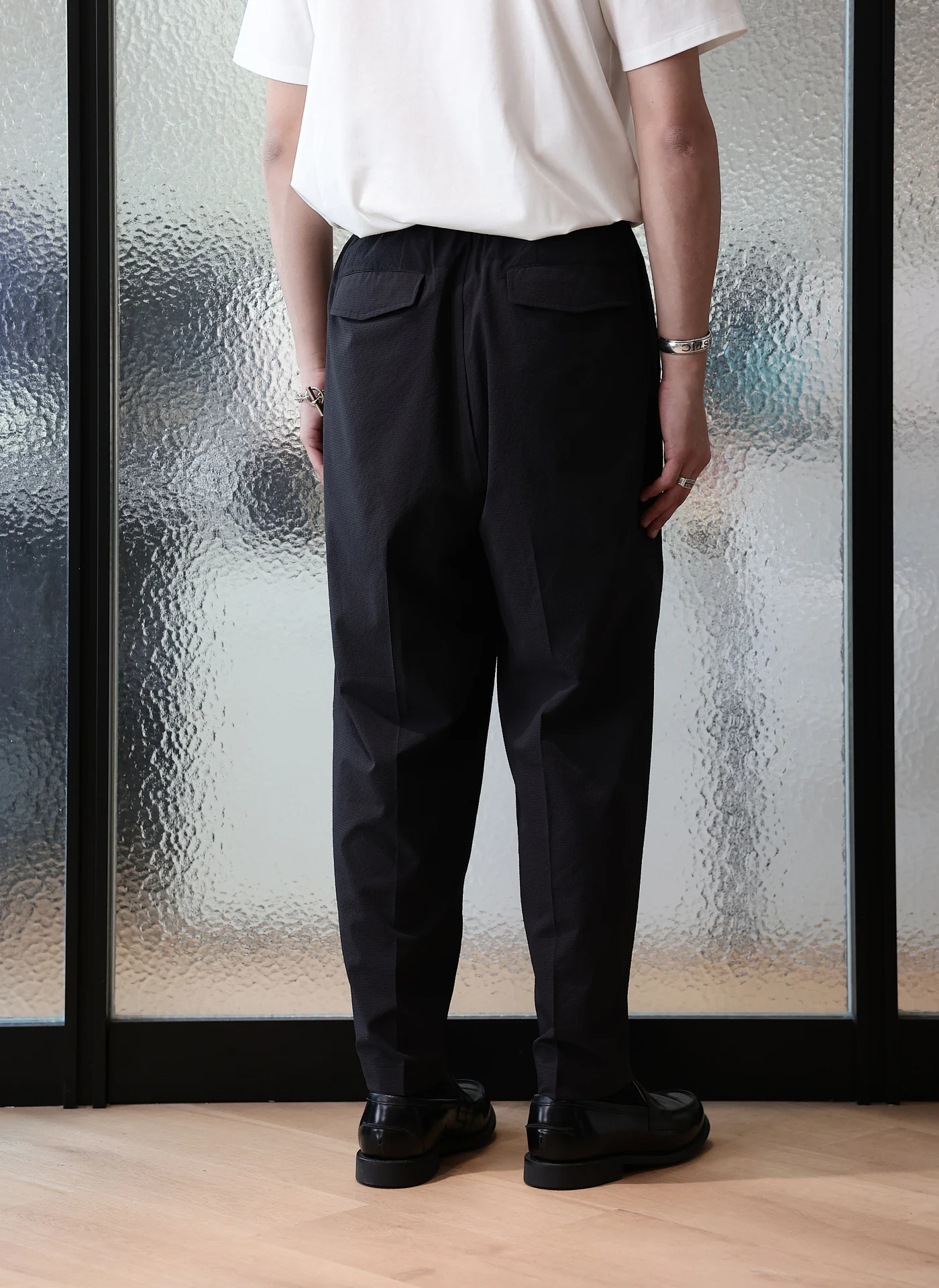 Polyester Wide Tapered Pants (P-12) - Hudung