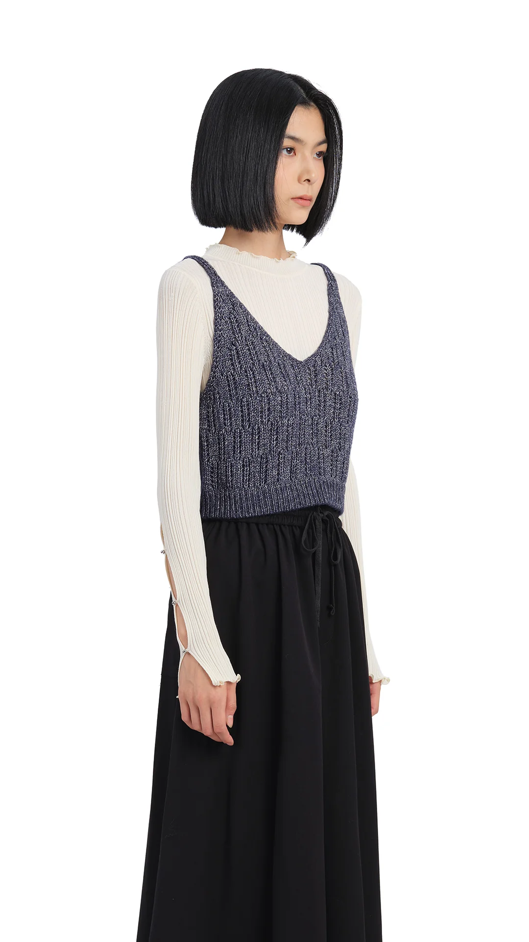 Textural Knit Vest - Hudung