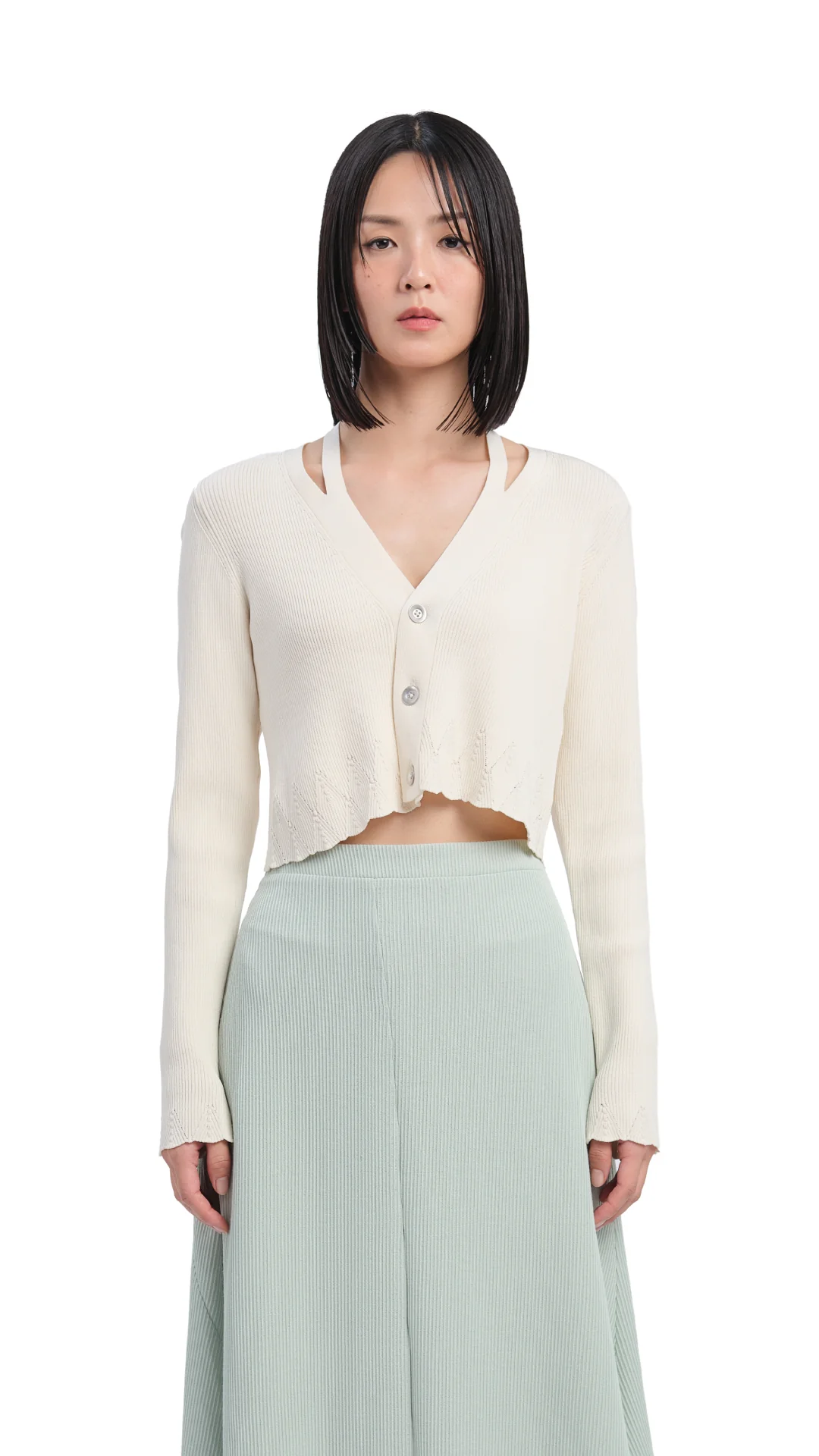 Cutout Cardigan - Hudung