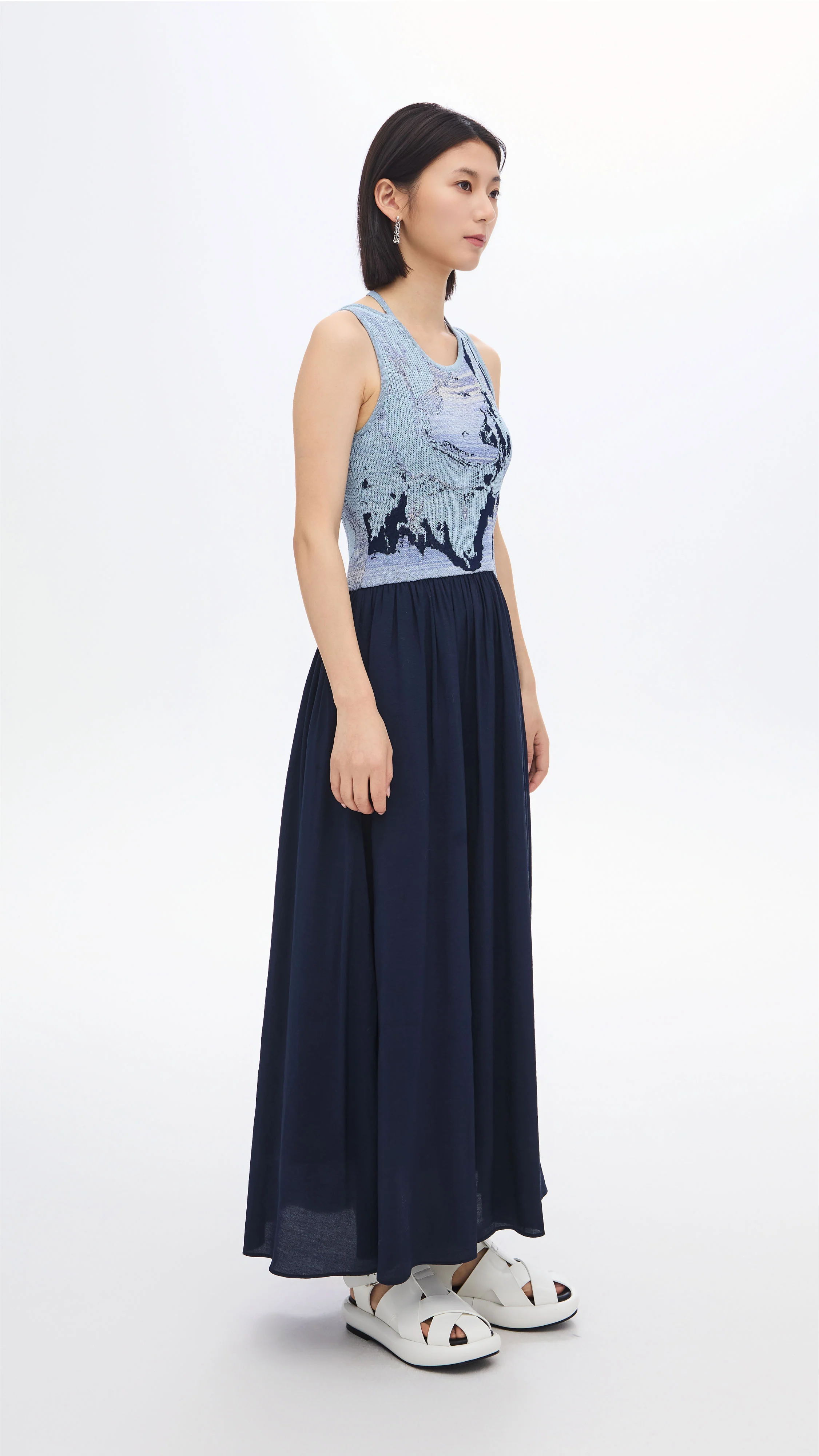 Jacquard 2 in 1 Dress - Hudung