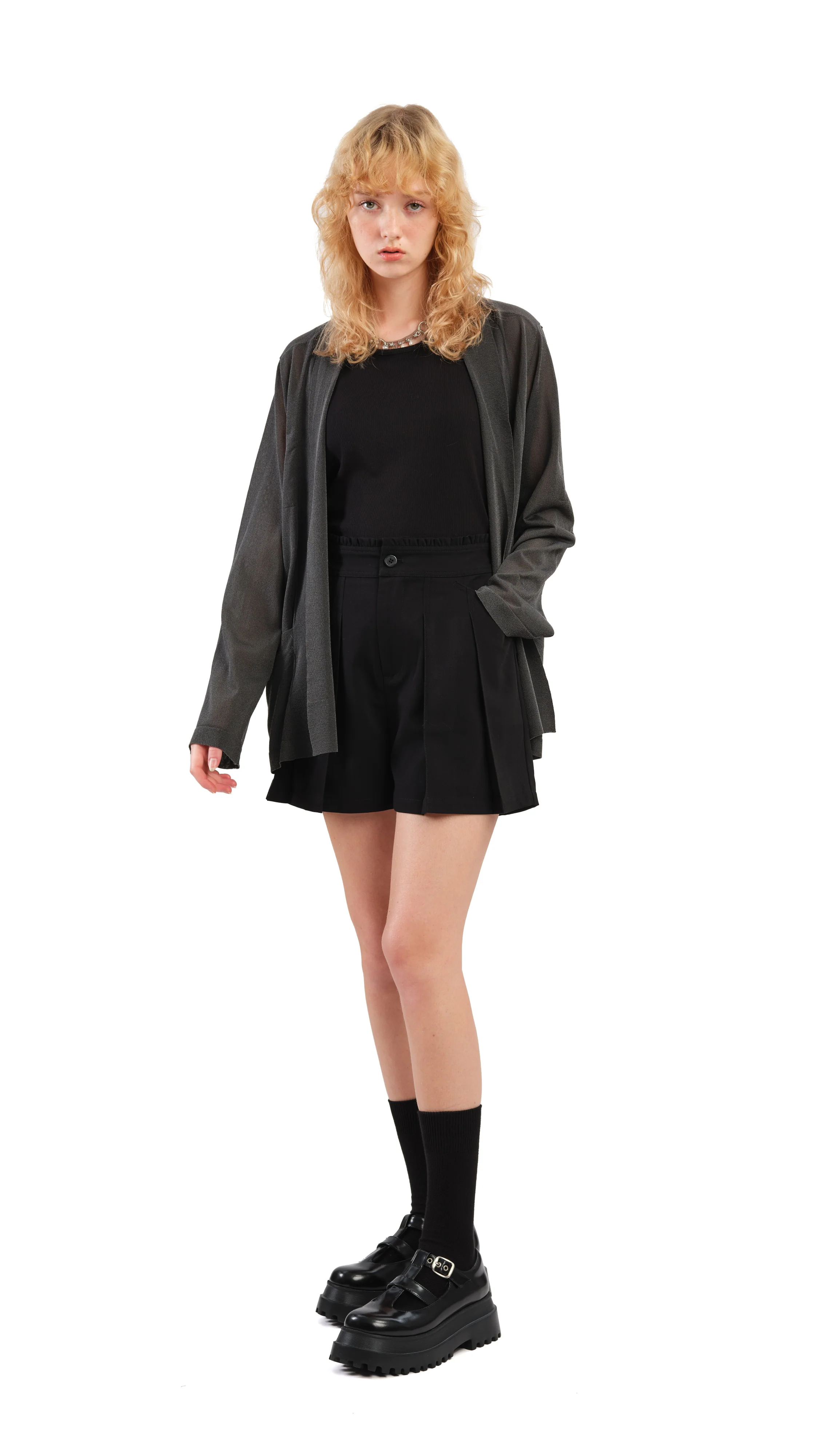 Sheer Knit Blazer - Hudung