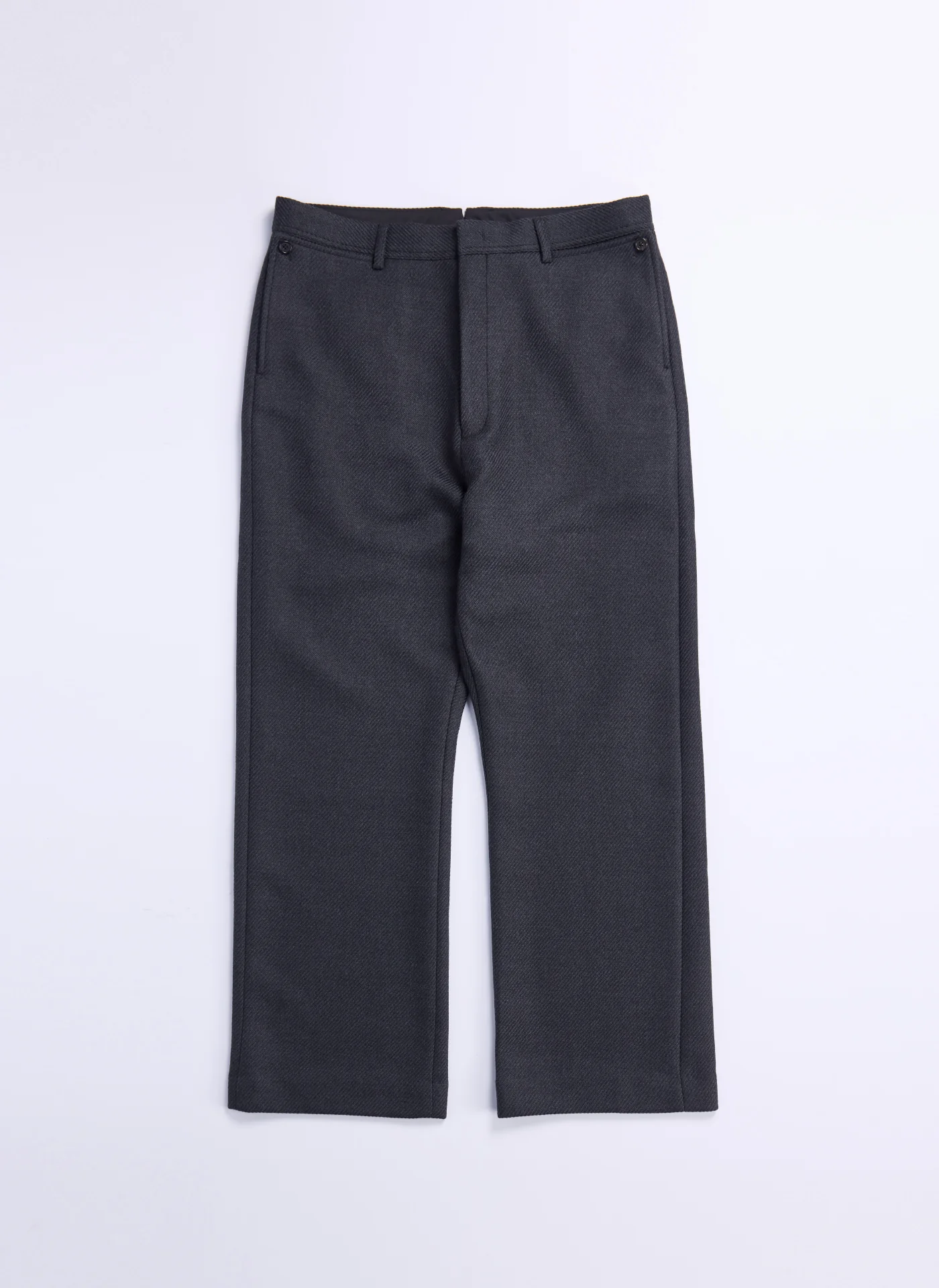 Marzotto Wool Straight Full Length Officer Pants - Hudung