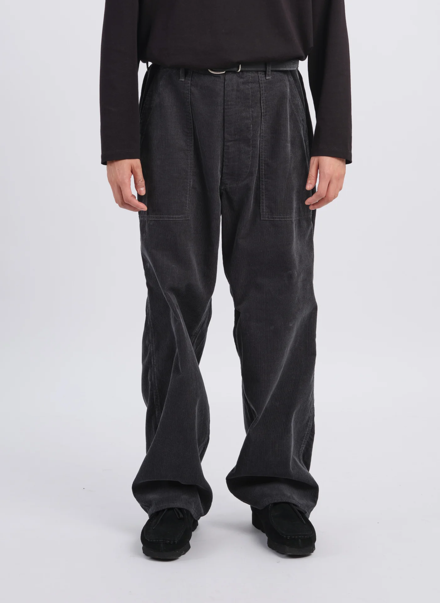 14W Corduroy Wide Tapered Baker Pants - Hudung