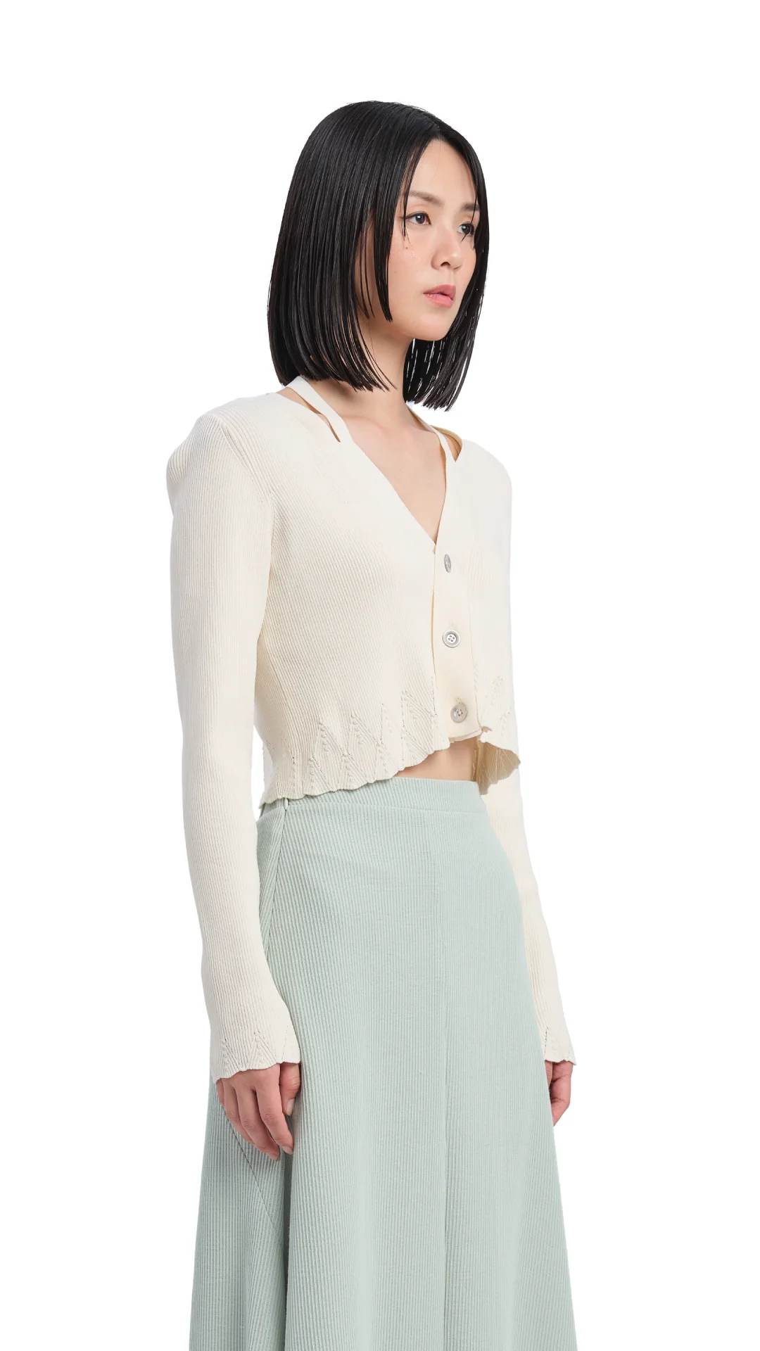 Cutout Cardigan - Hudung