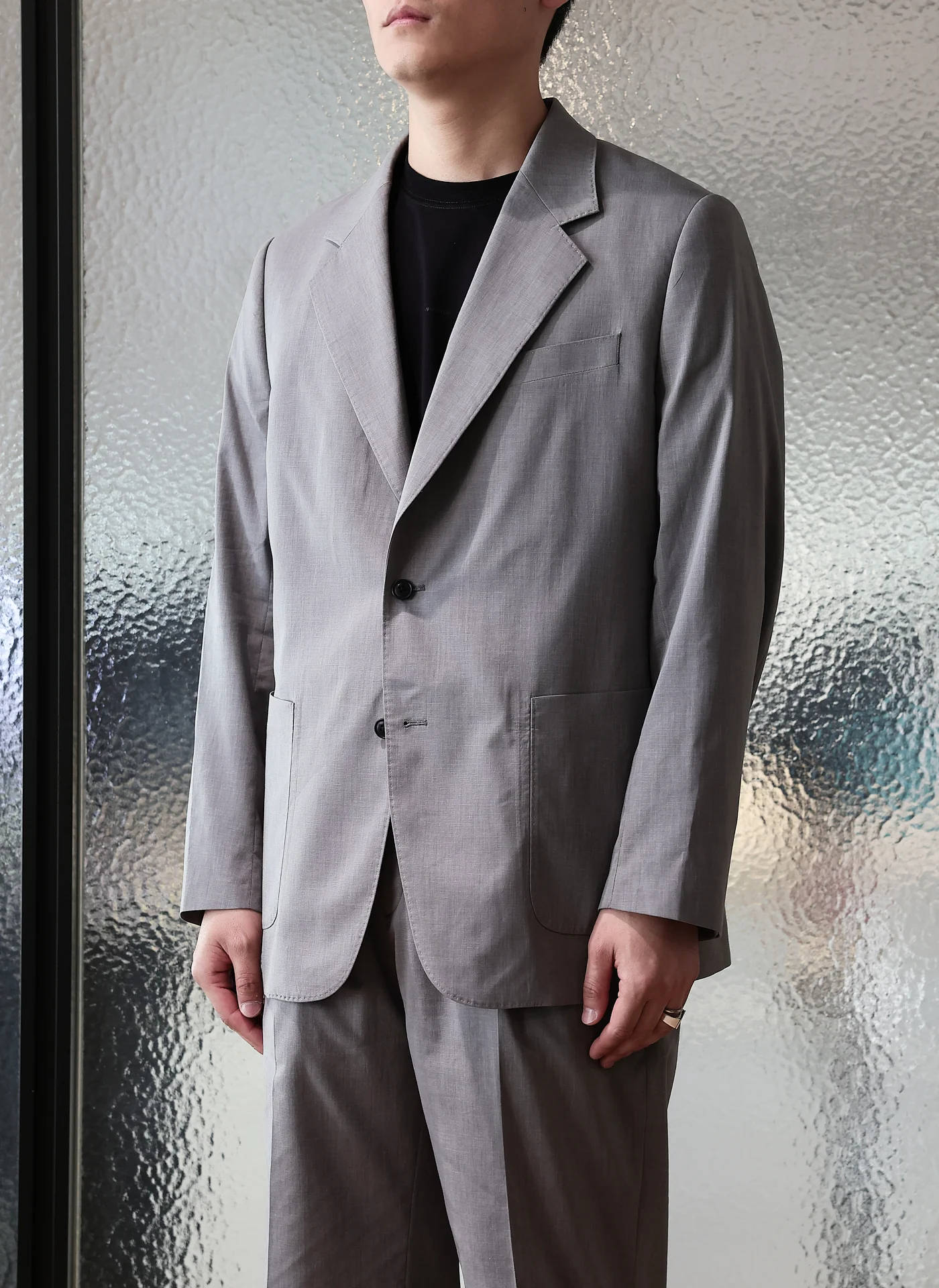 Coolmax Polyester Ramie Construction Suit Blazer - Hudung