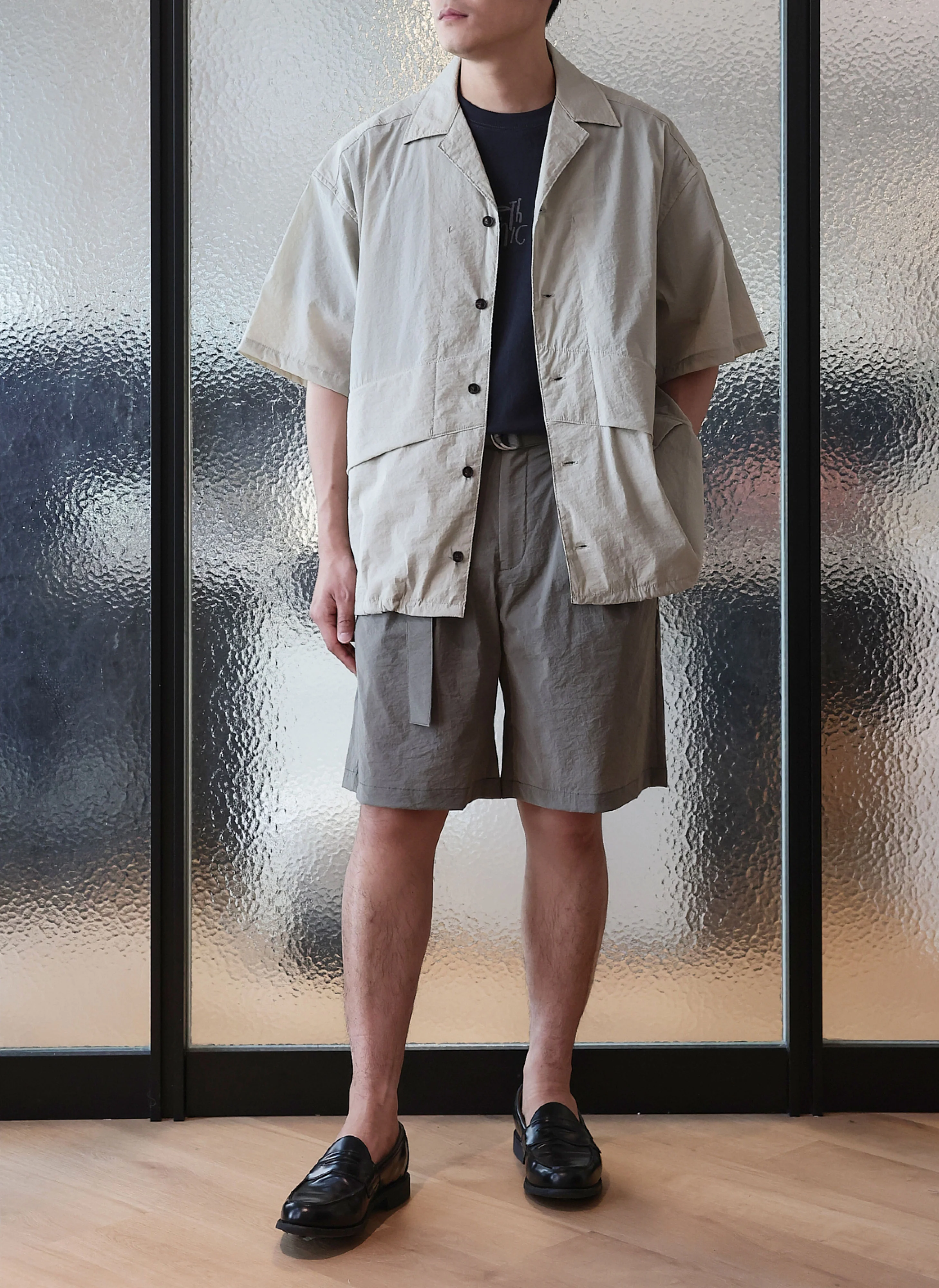 Nylon Wide Shorts - Hudung