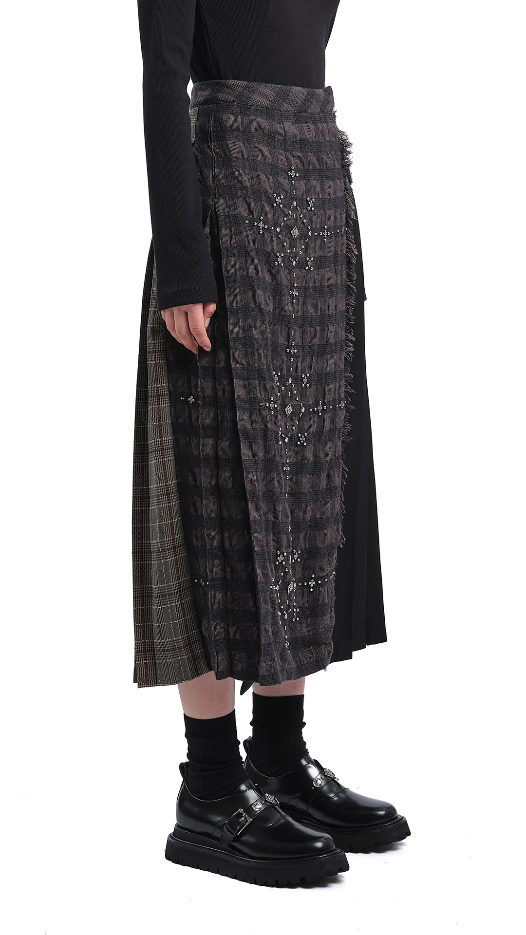 Checker Studs Hostess Skirt - Hudung