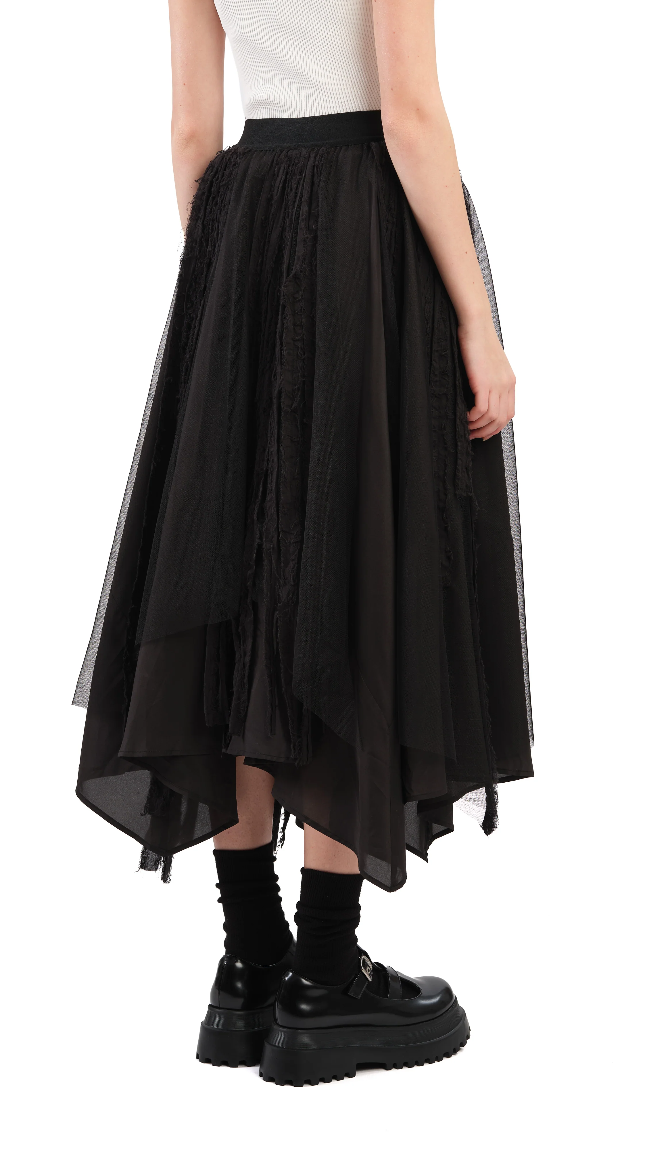 Asymmetric Layer Skirt - Hudung