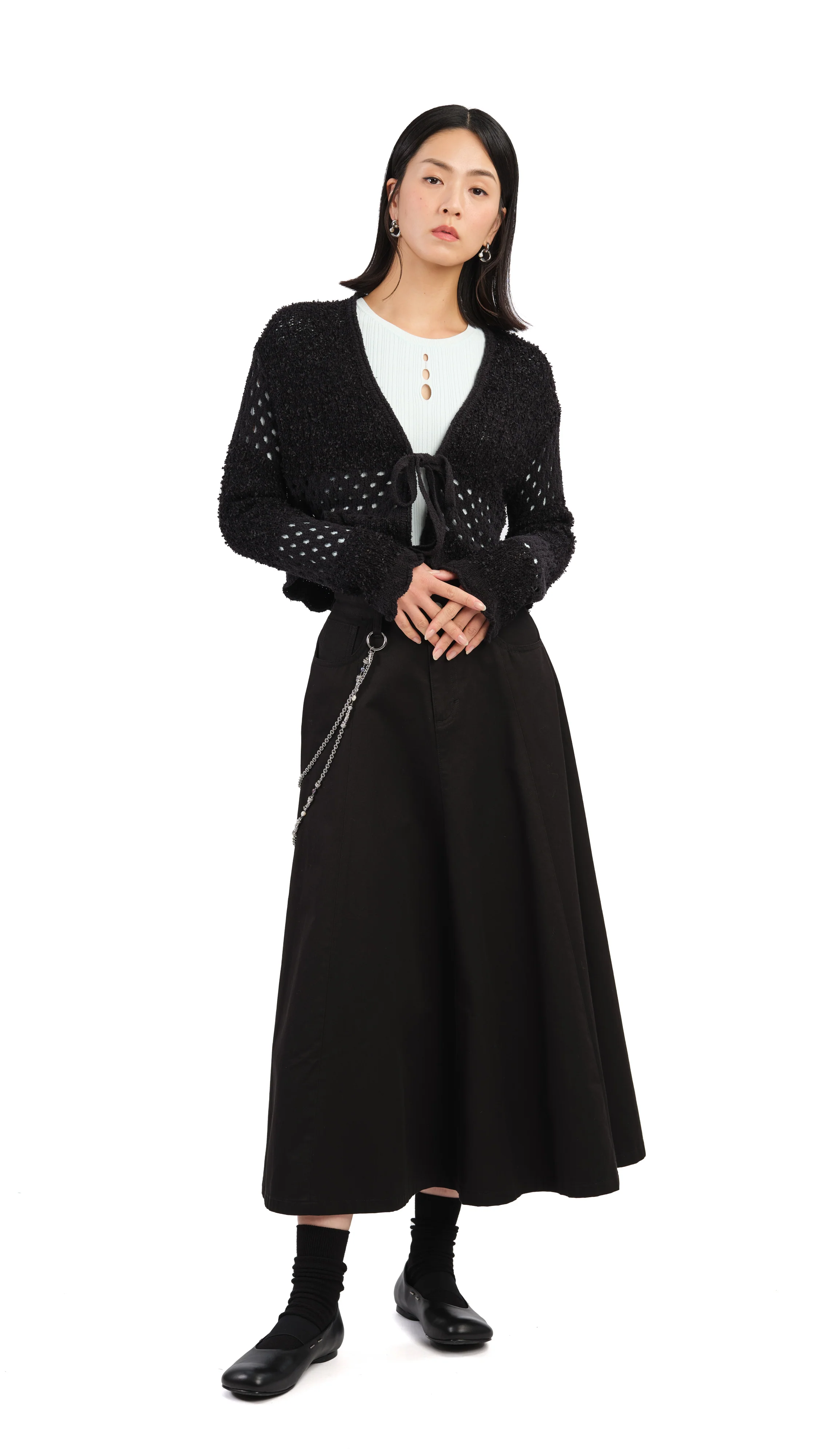 Ruffles Trim Skirt - Hudung