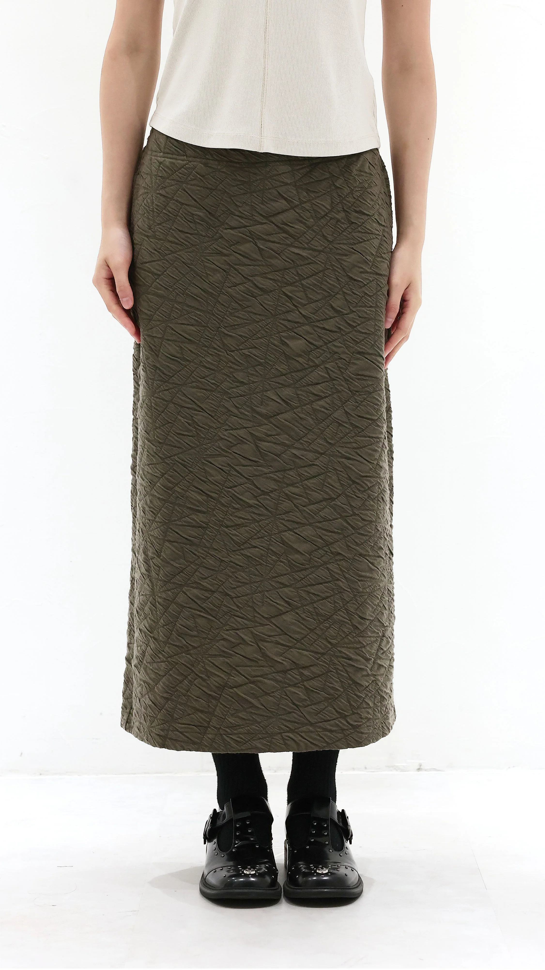 Textural Pencil Skirt - Hudung