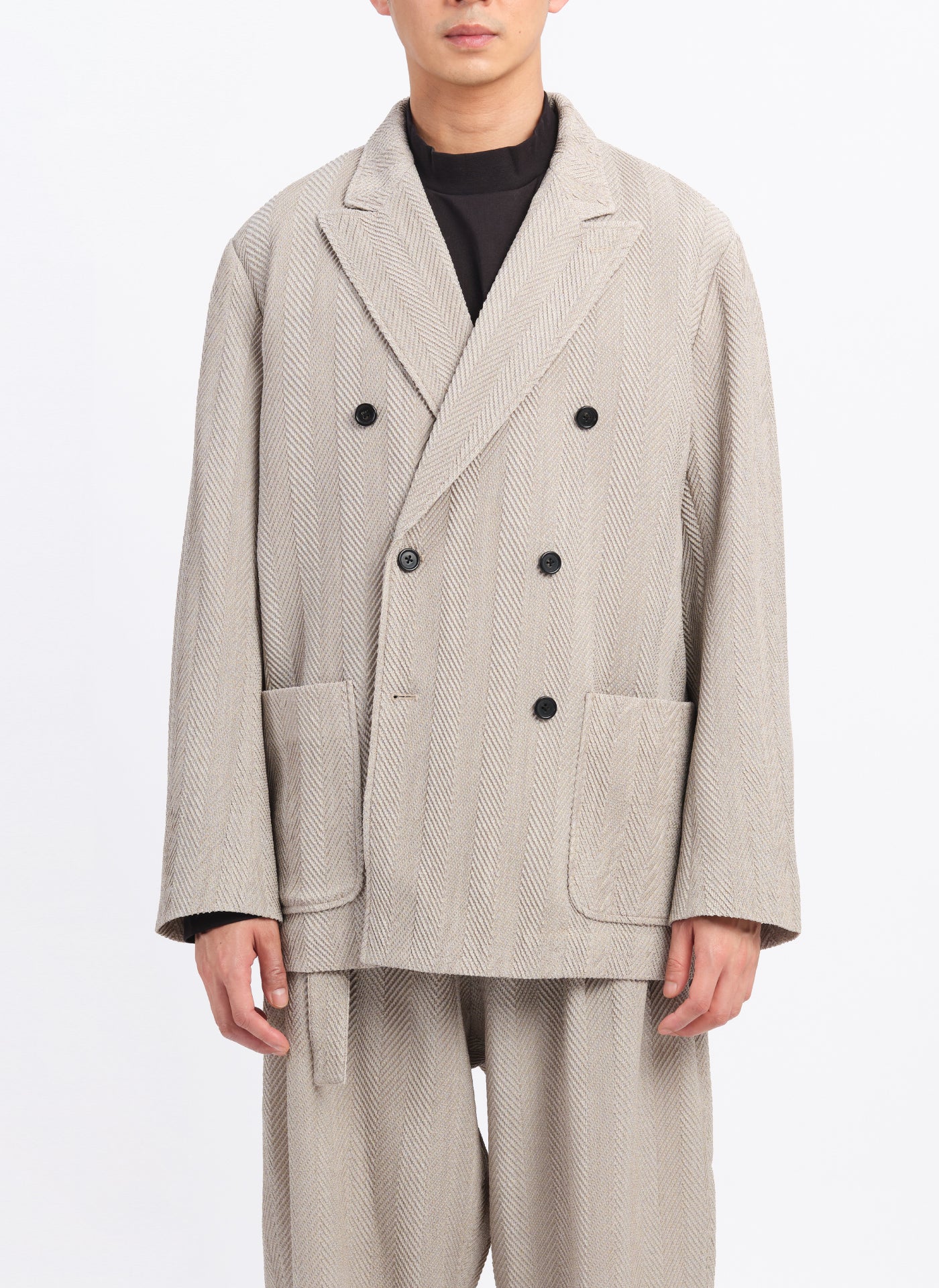 Marzotto Soft Double Breasted Blazer - Hudung