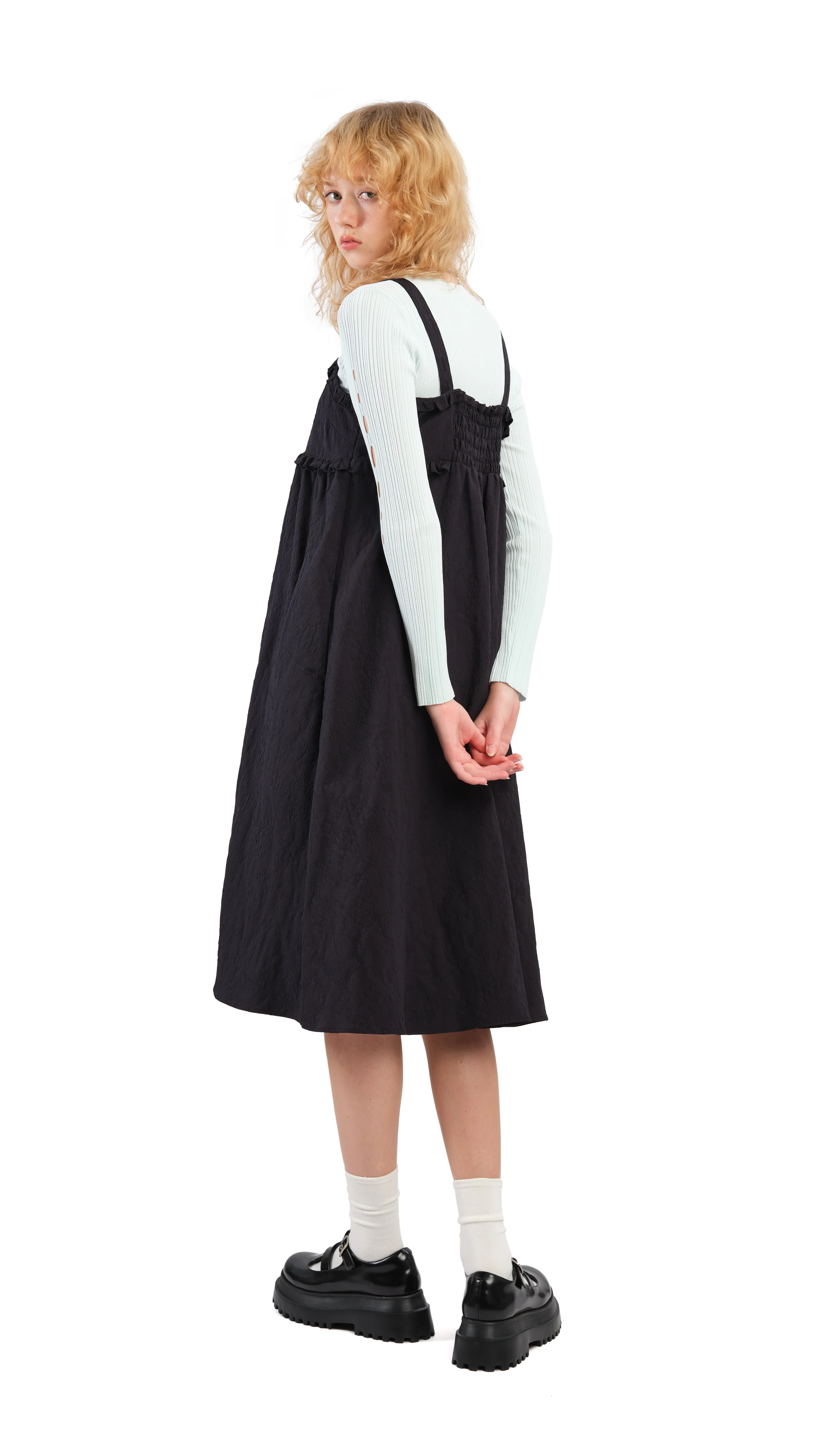 Textural Tiered Dress - Hudung