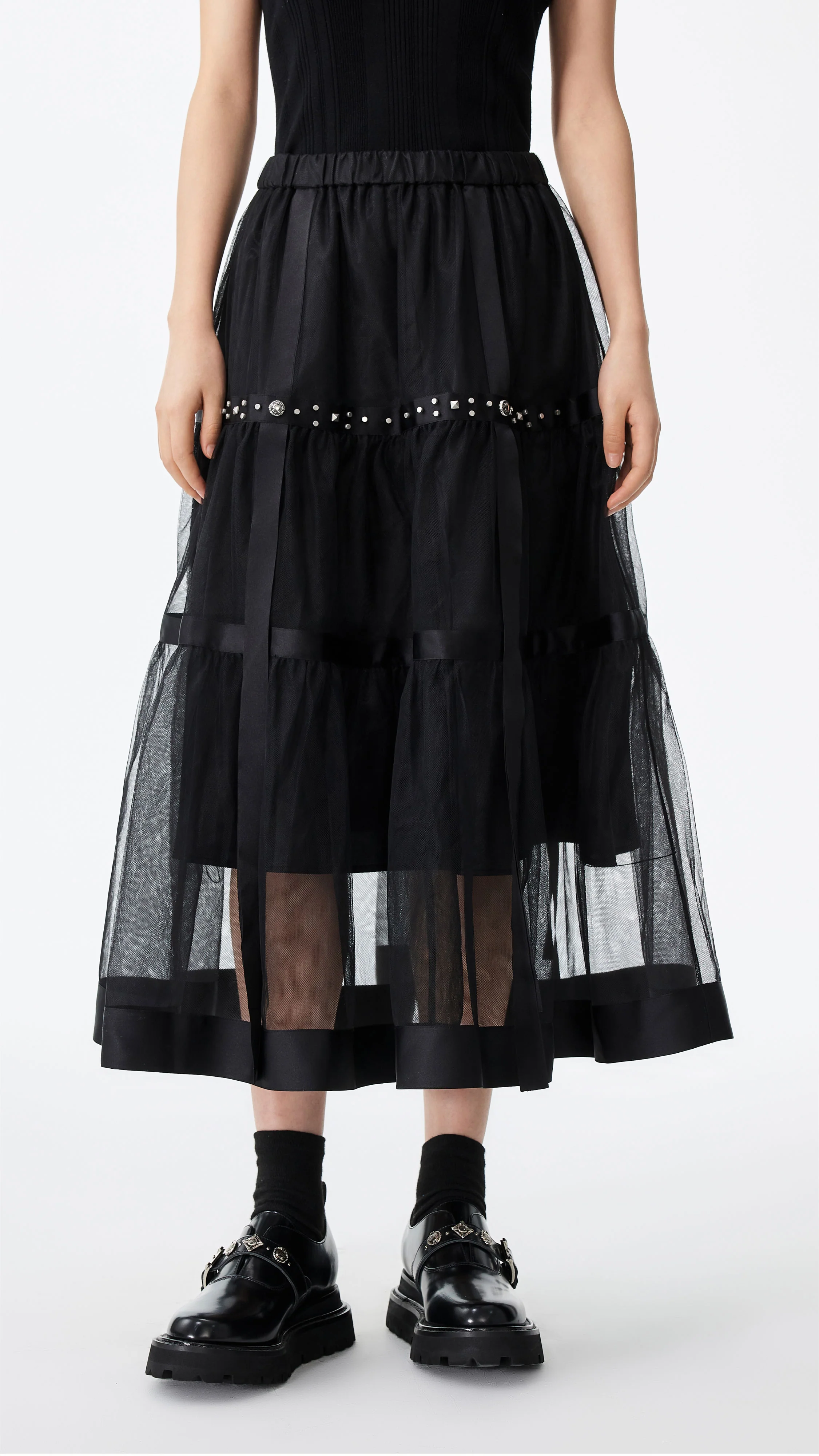 Tulle with Satin Skirt - Hudung