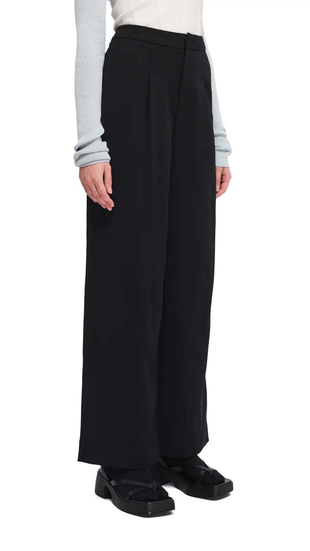 Wide-leg Capri Pants - Hudung