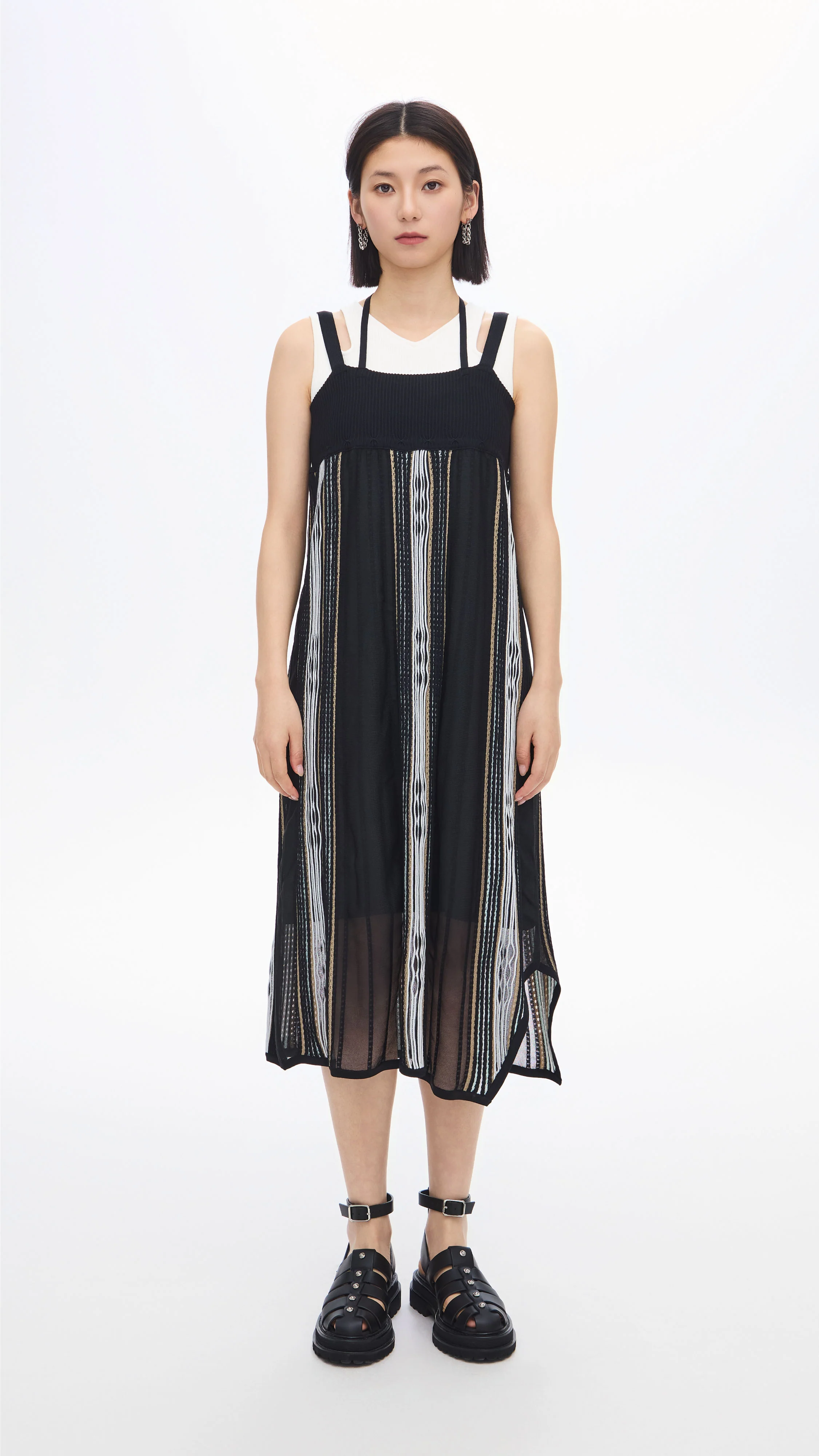 Pattern Knit Dress - Hudung