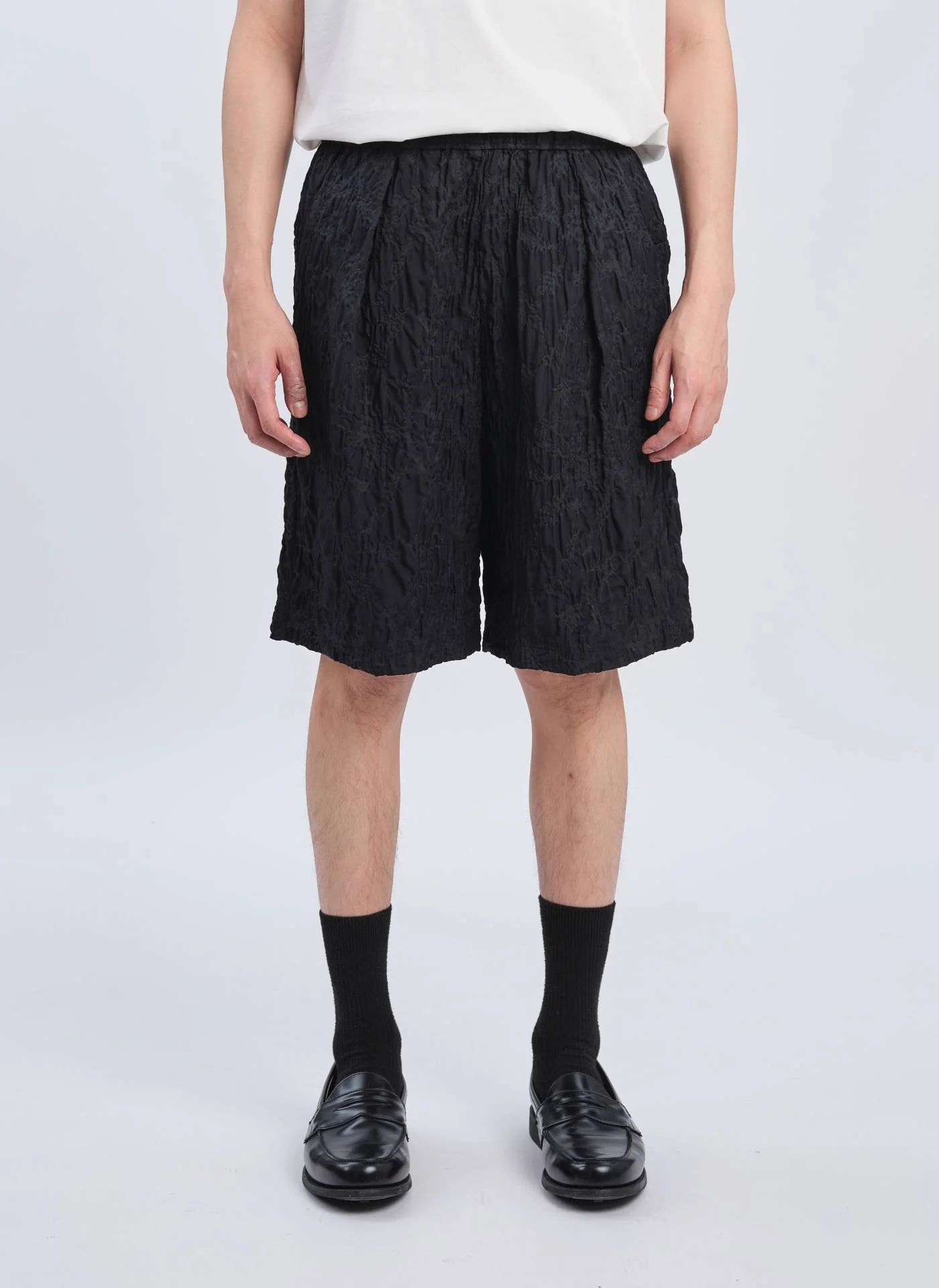 Nylon Embossed Shorts - Hudung