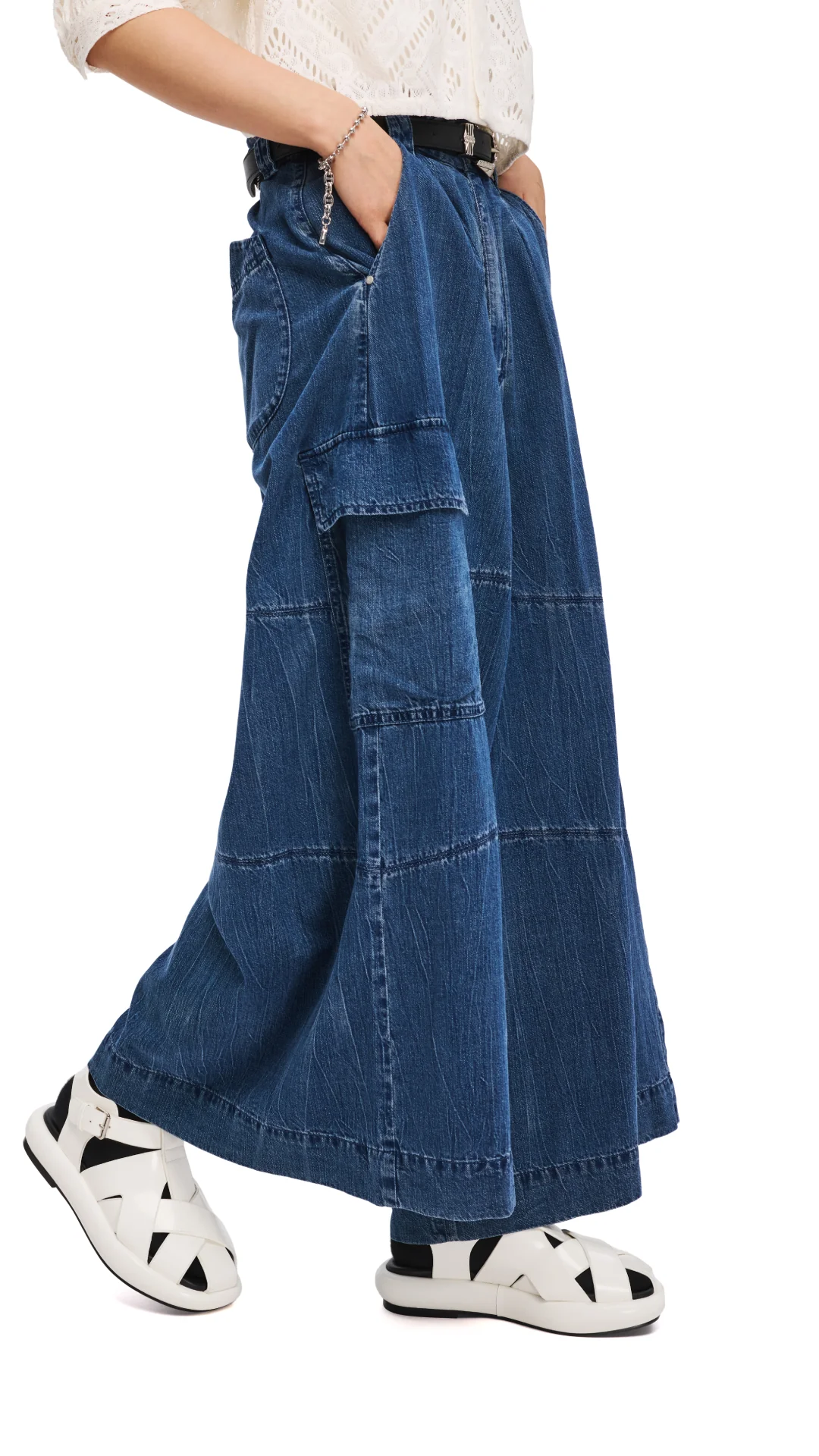 Flatform Fisherman Ankle Strap Sandals - Hudung