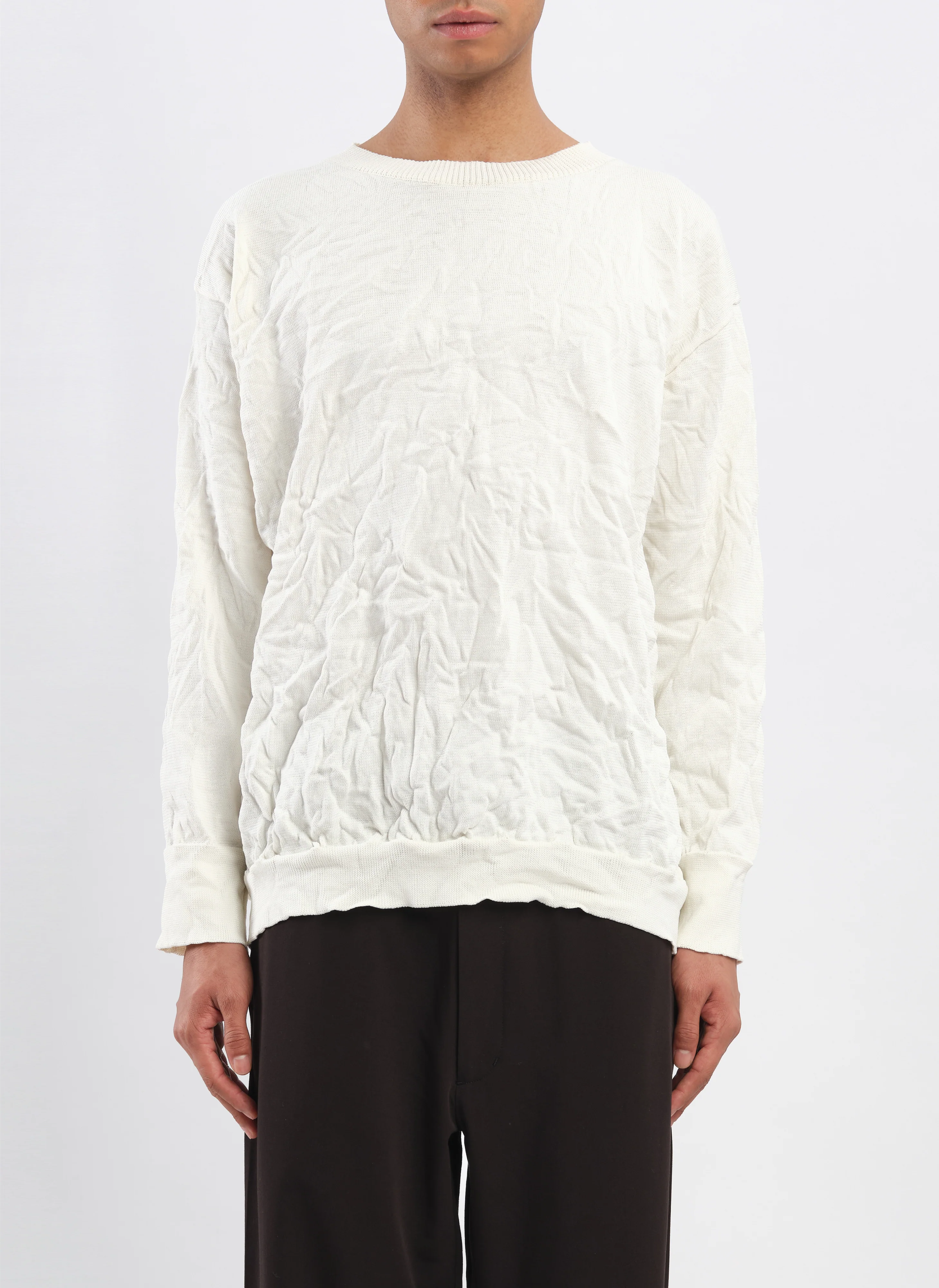 Wrinkle Polyester Dry Knit Pullover - Hudung