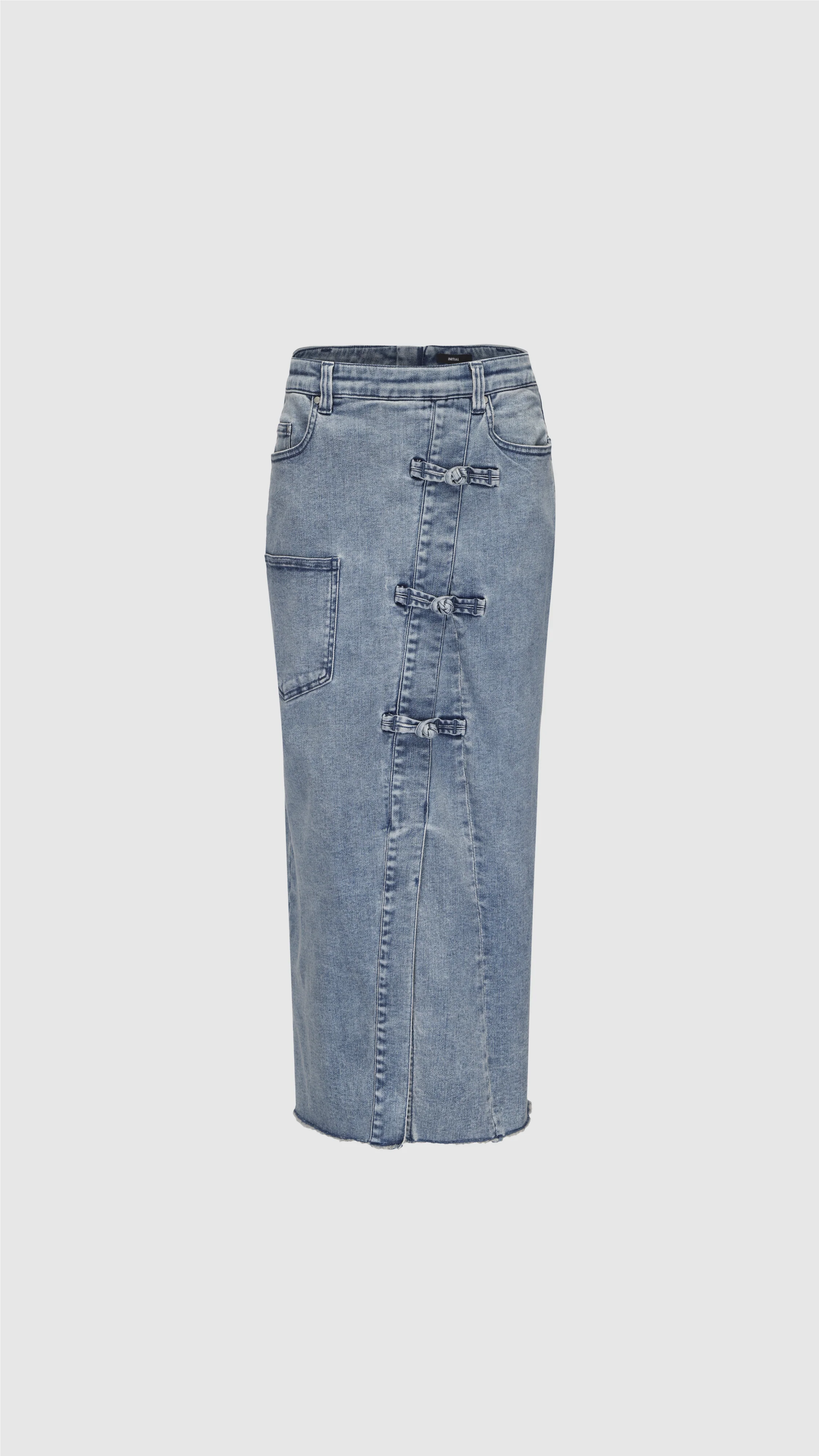Rebuilt Denim Pencil Skirt - Hudung