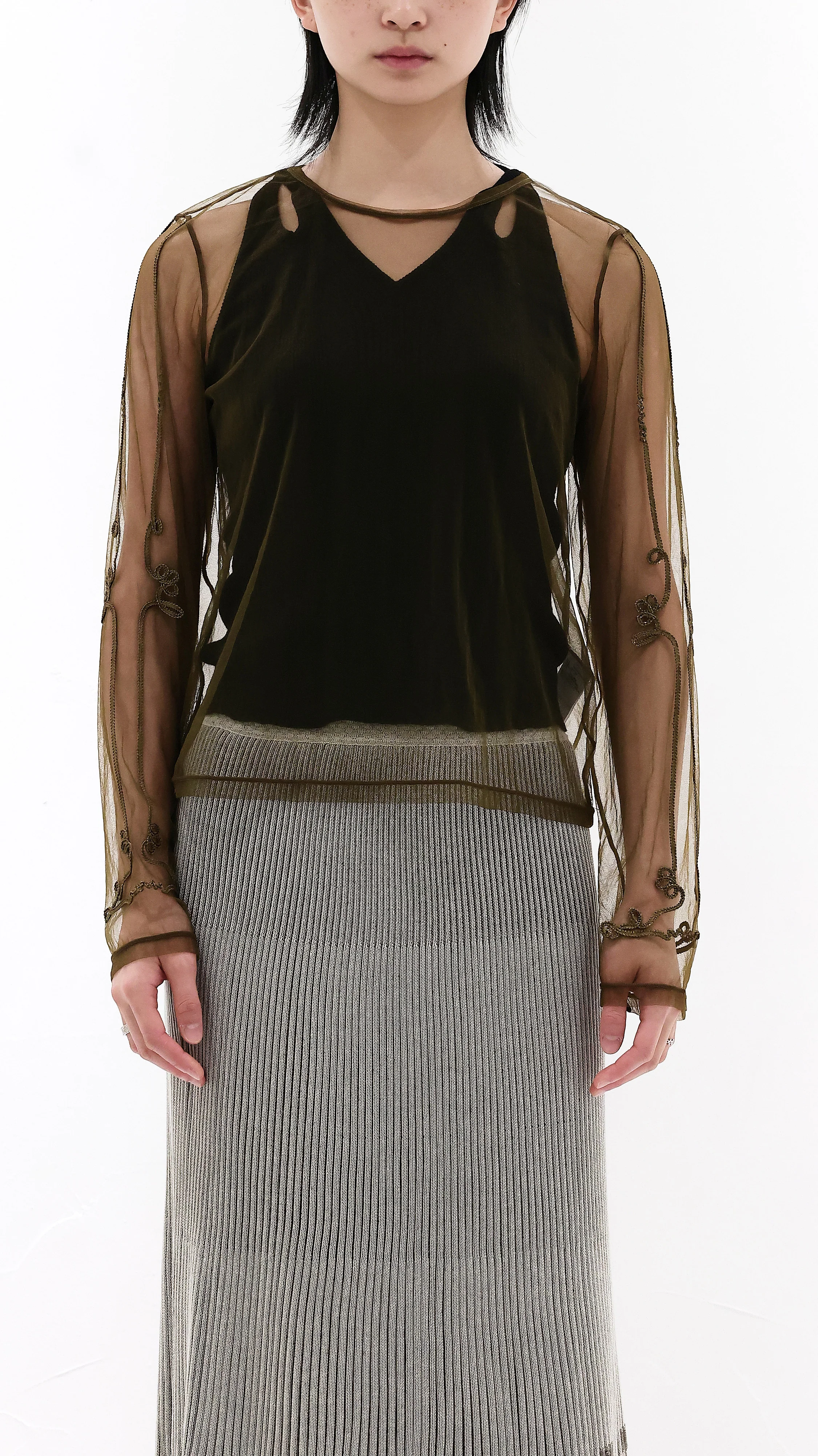 Western Bolero Sheer Tight Top - Hudung