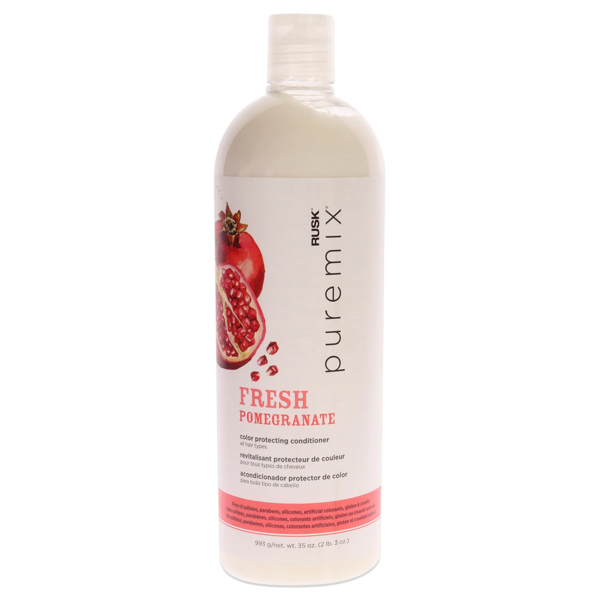 Puremix Fresh Pomegranate Color Protecting Conditioner by Rusk for Unisex - 35 oz Conditioner - Hudung