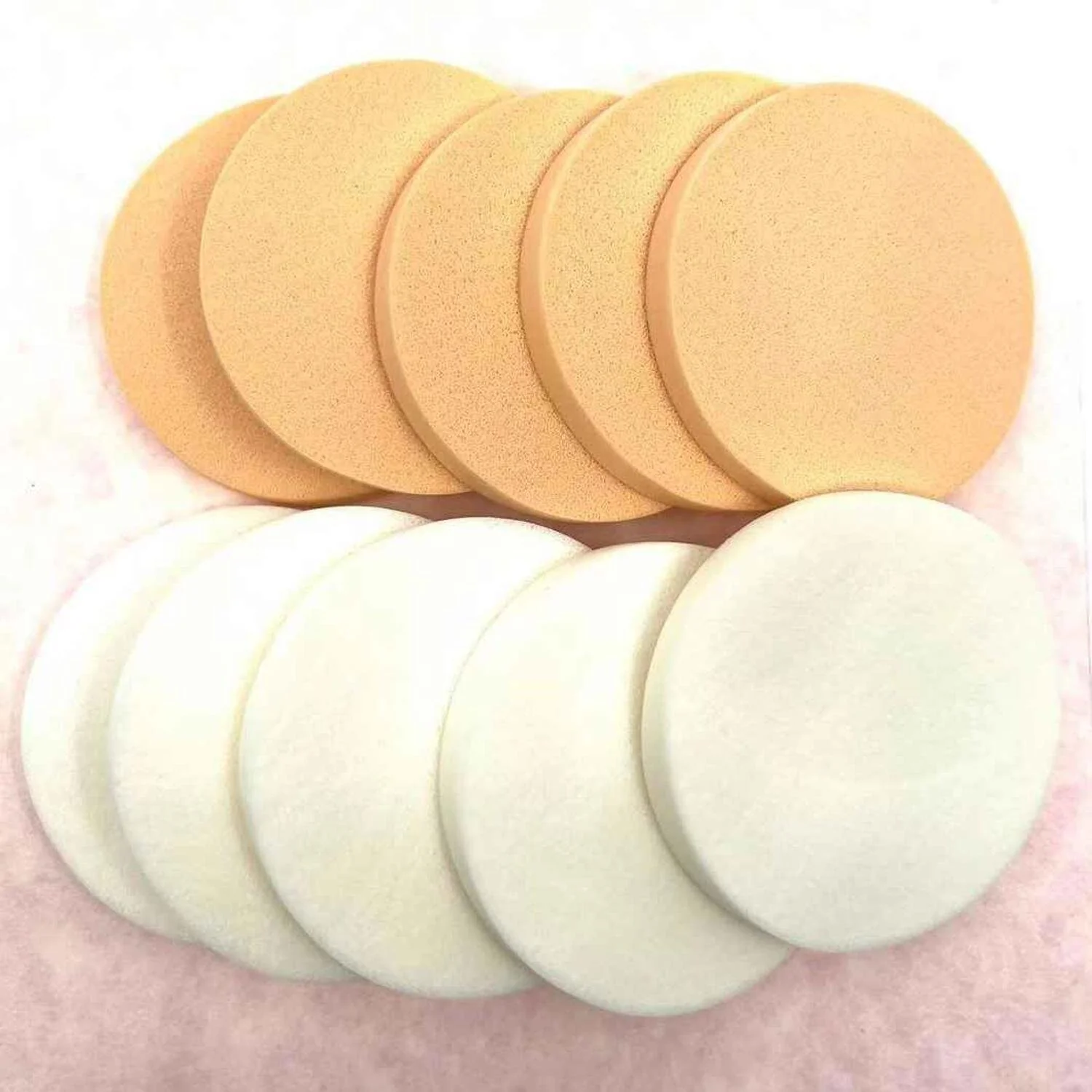 LOUISA LOUISA Makeup sponge 10pcs special set (Random Color)(Round shape)  Fixed Size - Hudung