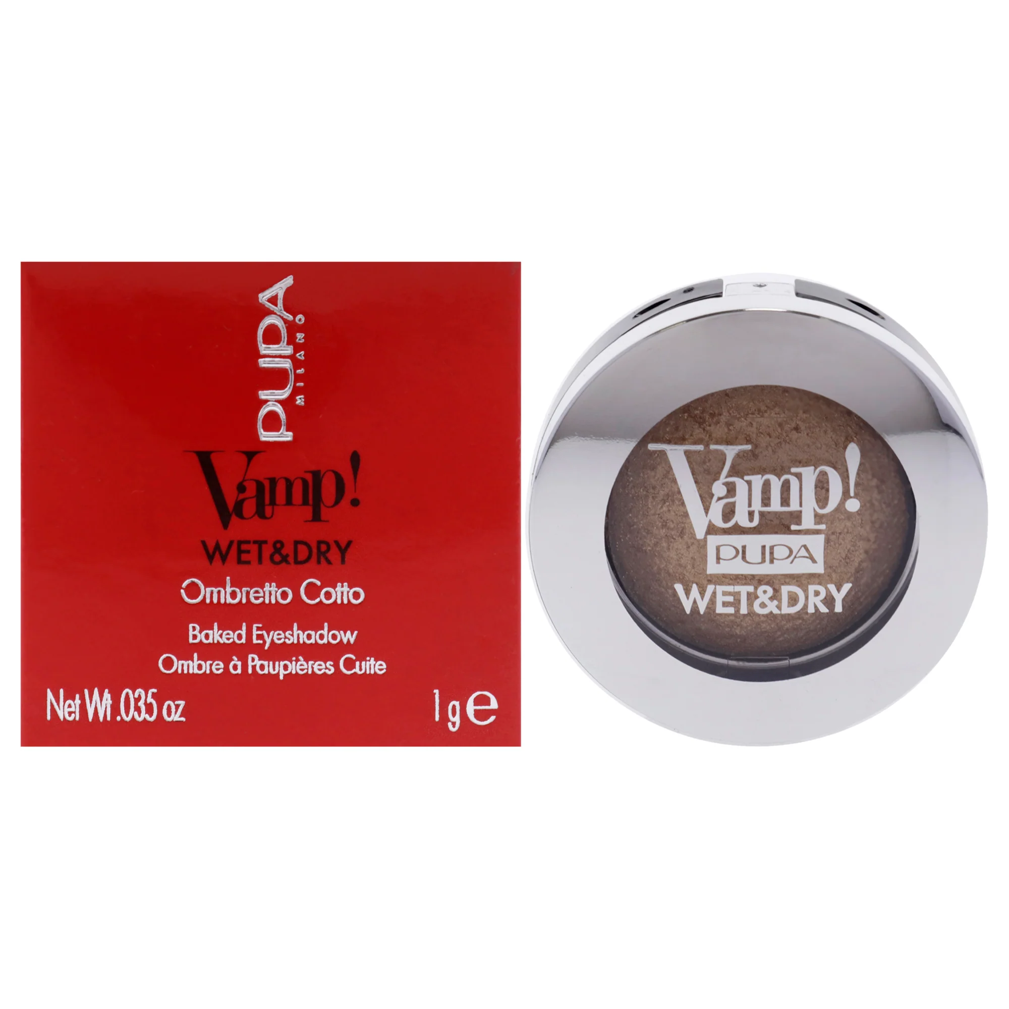 Vamp! Wet and Dry Baked Eyeshadow - 101 Precious Gold by Pupa Milano for Women - 0.035 oz Eye Shadow - Hudung