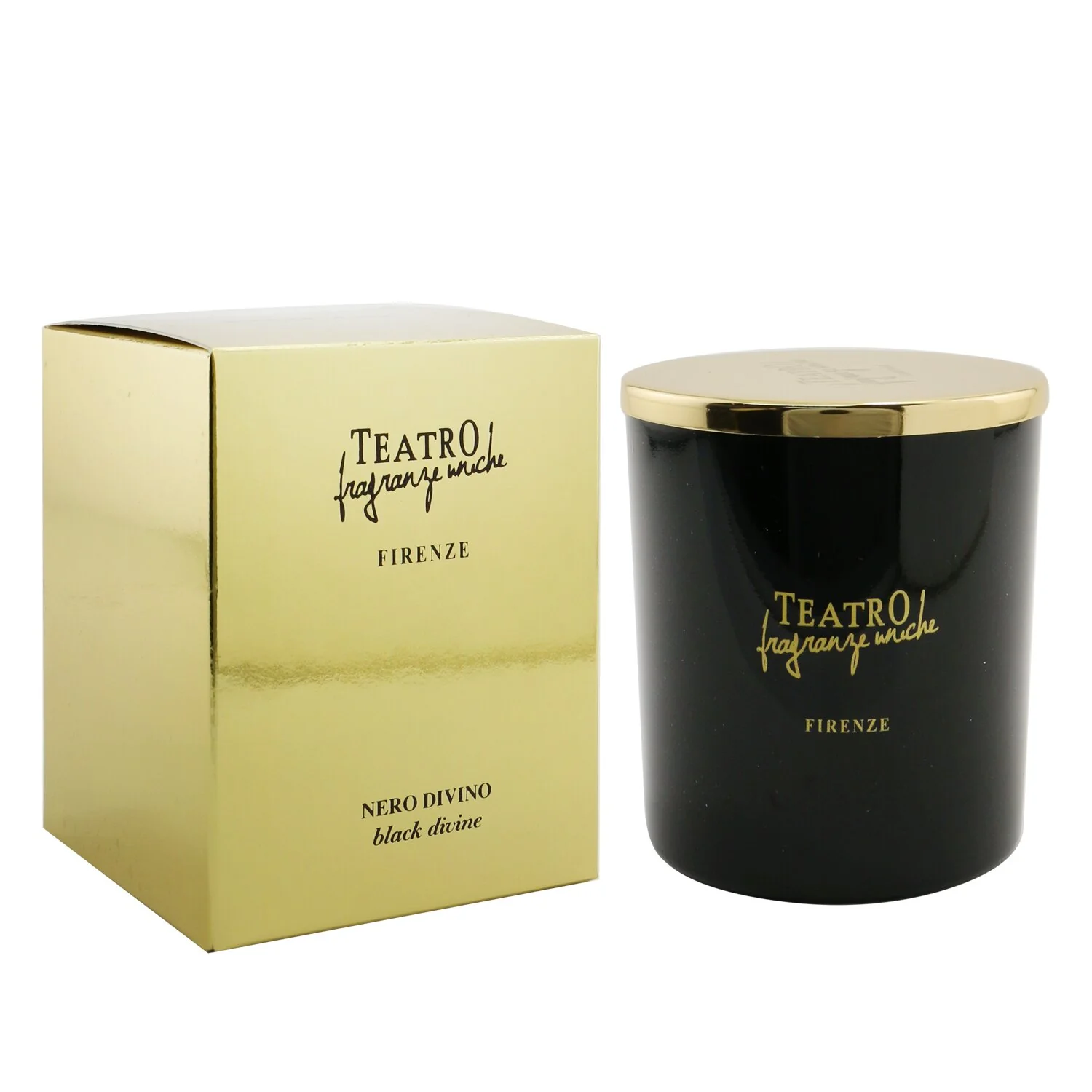 Teatro Scented Candle - Nero Divino (Black Divine)  180g/6.2oz - Hudung